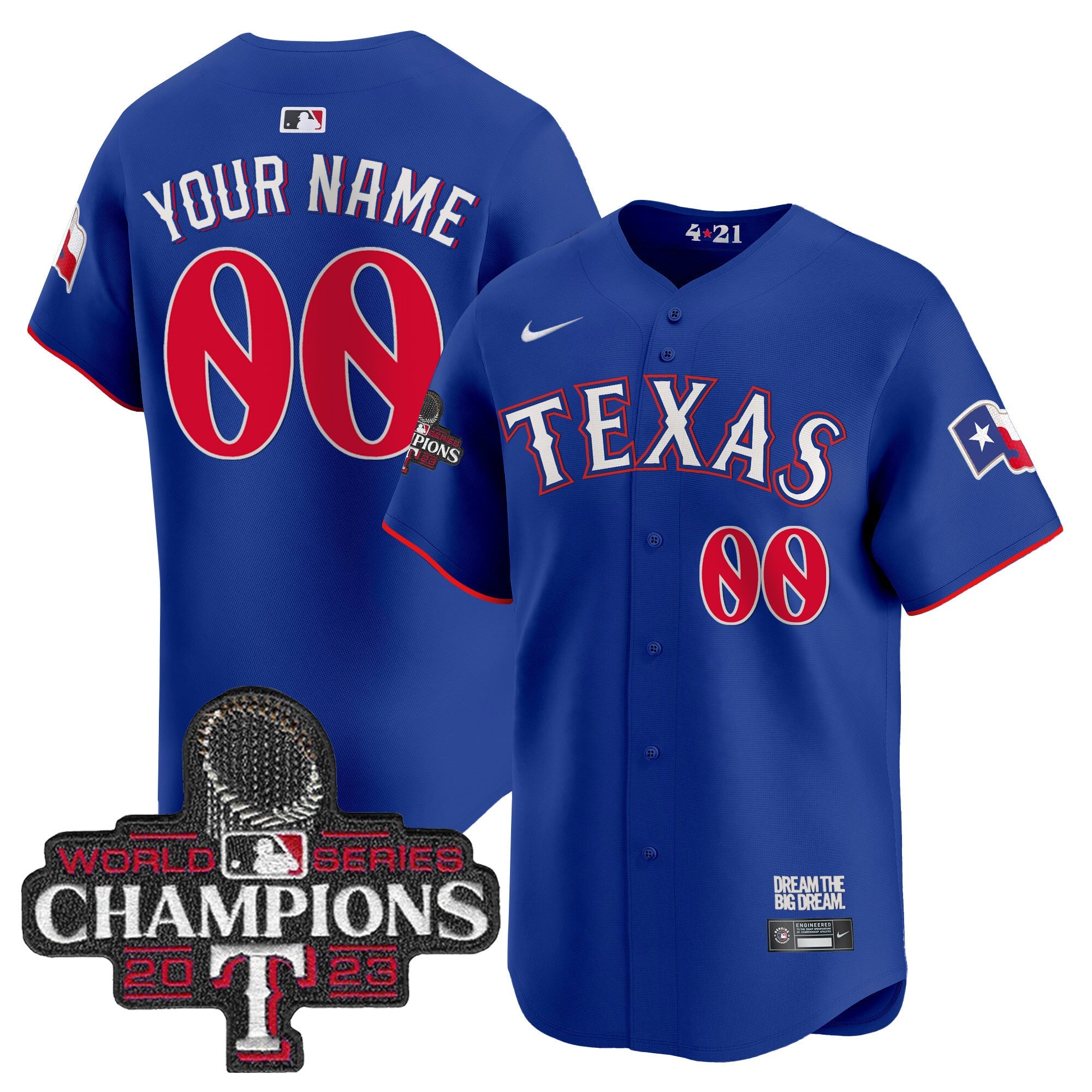 Texas 2023 World Series Champions City Connect Vapor Premier Limited Custom Jersey