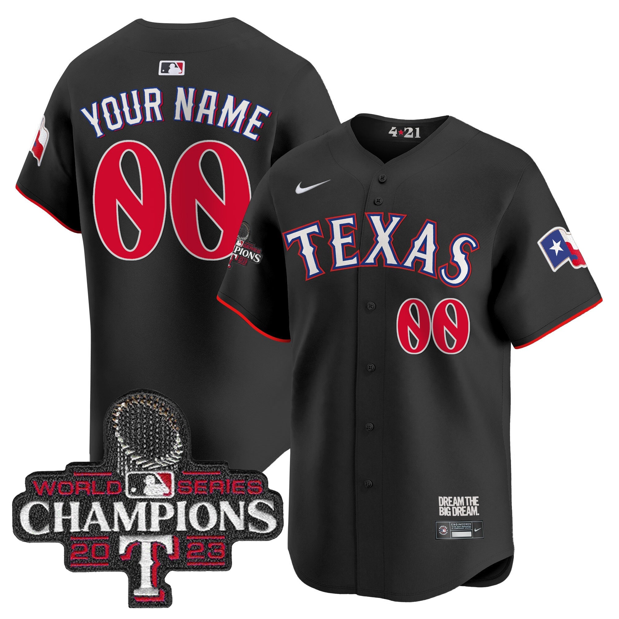 Texas 2023 World Series Champions City Connect Vapor Premier Limited Custom Jersey