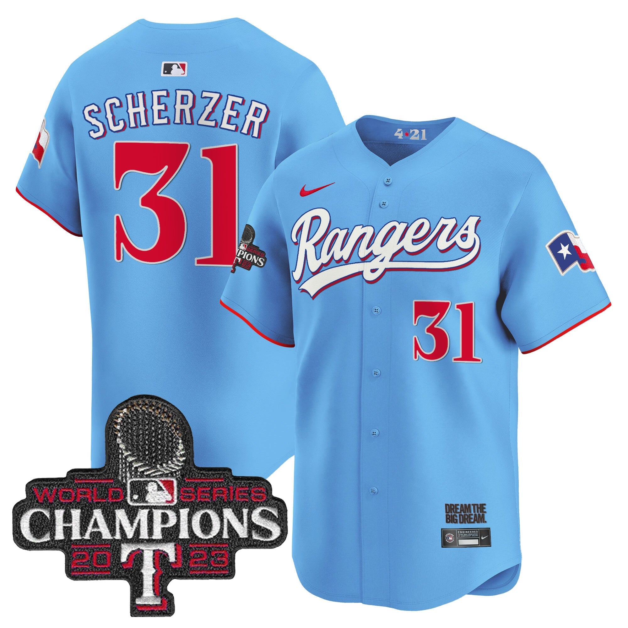 Men’s Texas 2023 World Series Champions City Connect Vapor Premier Limited Jersey