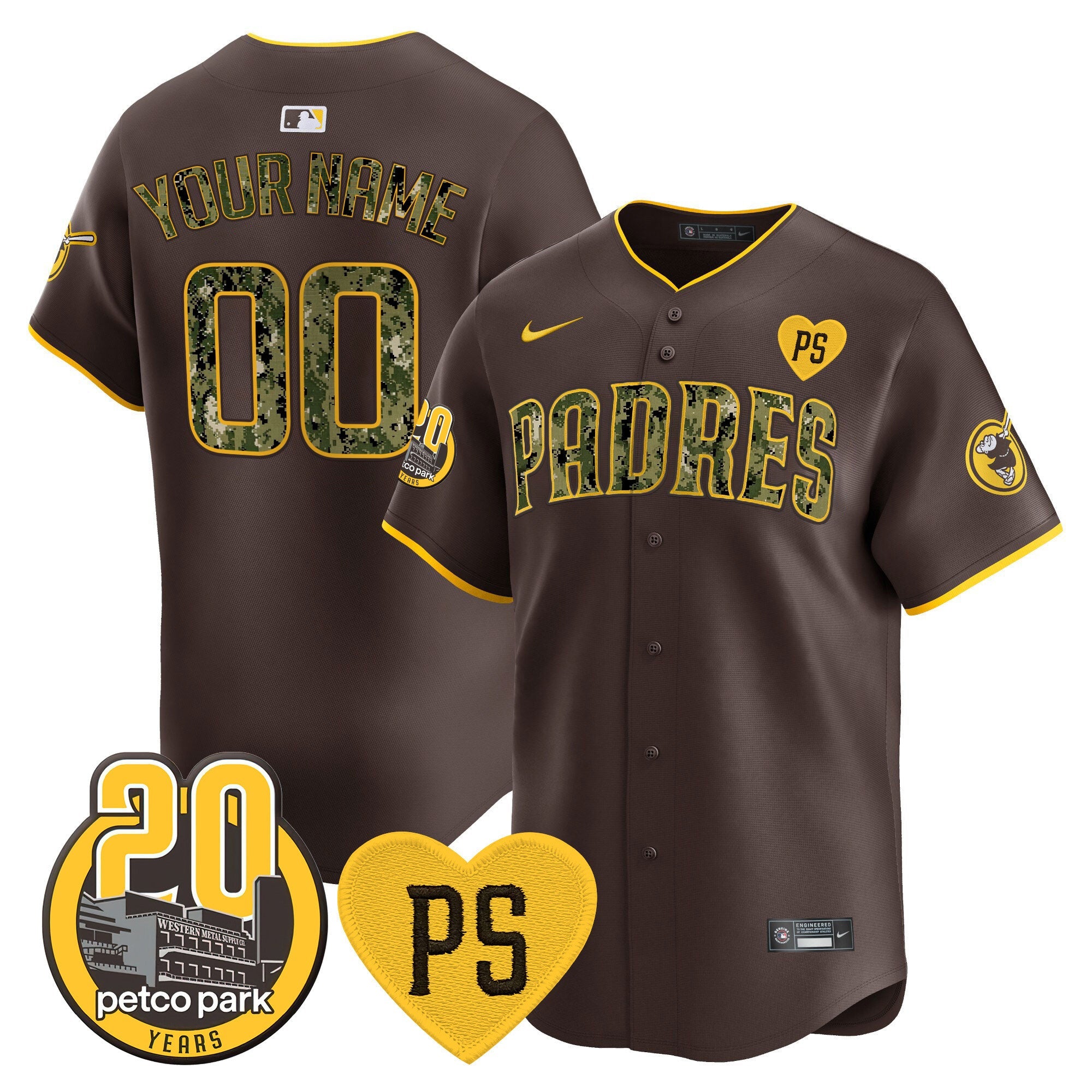 “For Peter” & Petco Park 20th Patch USMC Vapor Premier Limited Custom Jersey V2