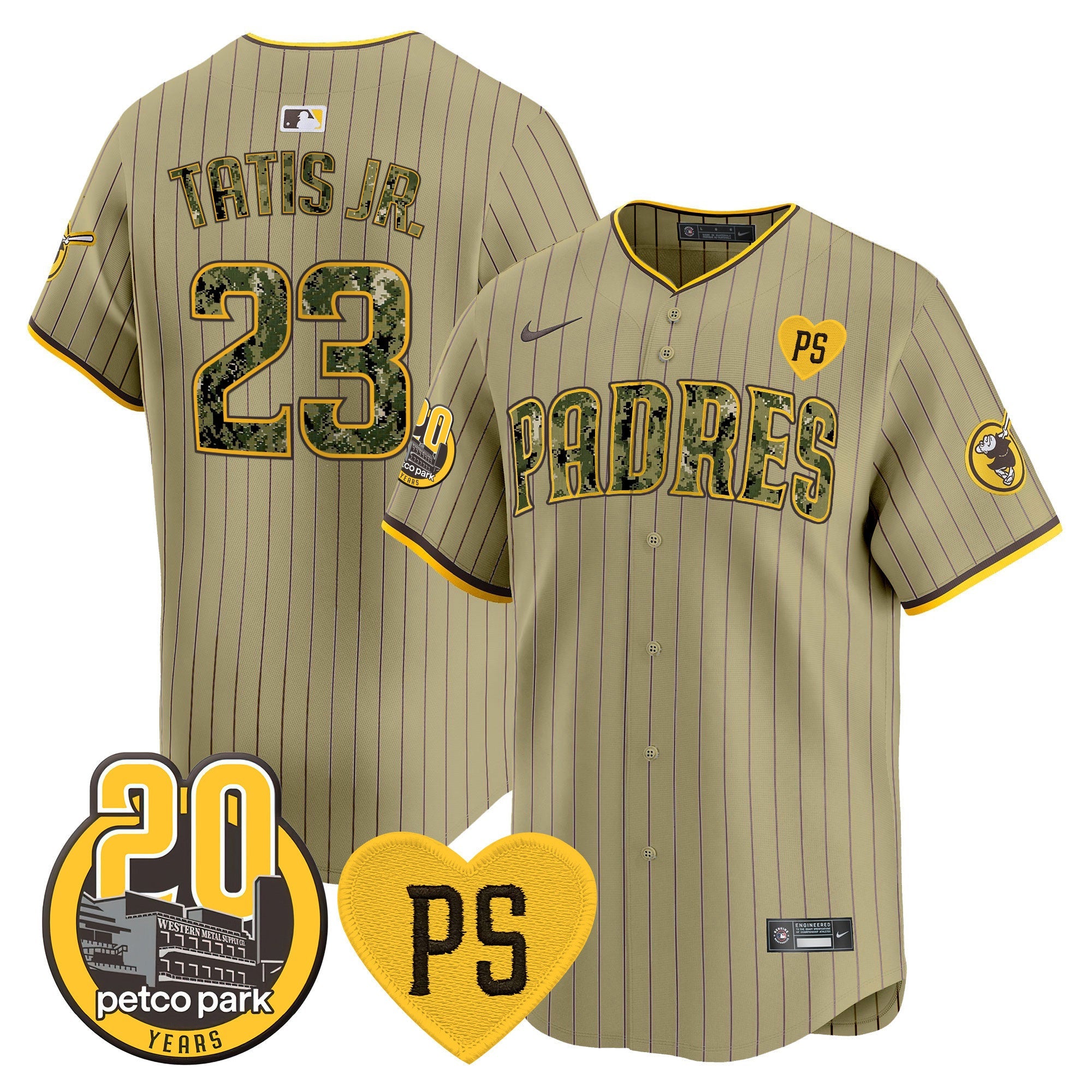 Men’s “For Peter” & Petco Park 20th Patch USMC Vapor Premier Limited Jersey V2