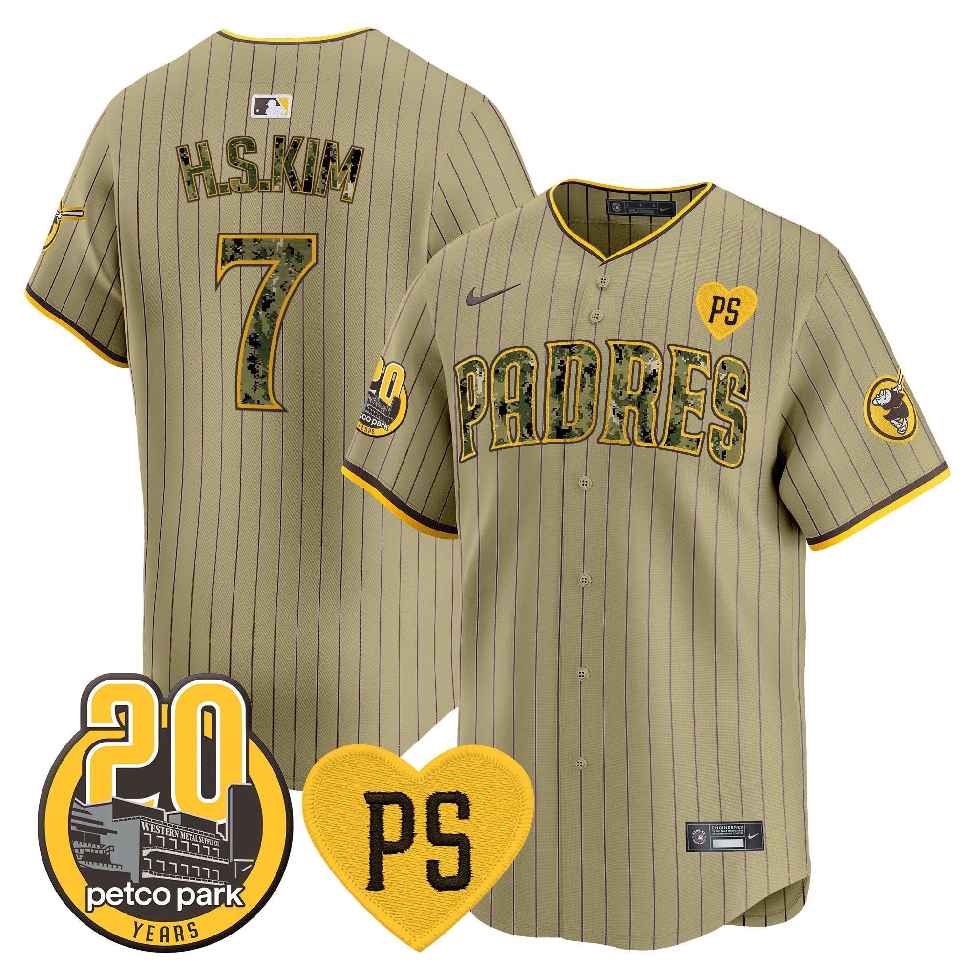 Men’s “For Peter” & Petco Park 20th Patch USMC Vapor Premier Limited Jersey V2