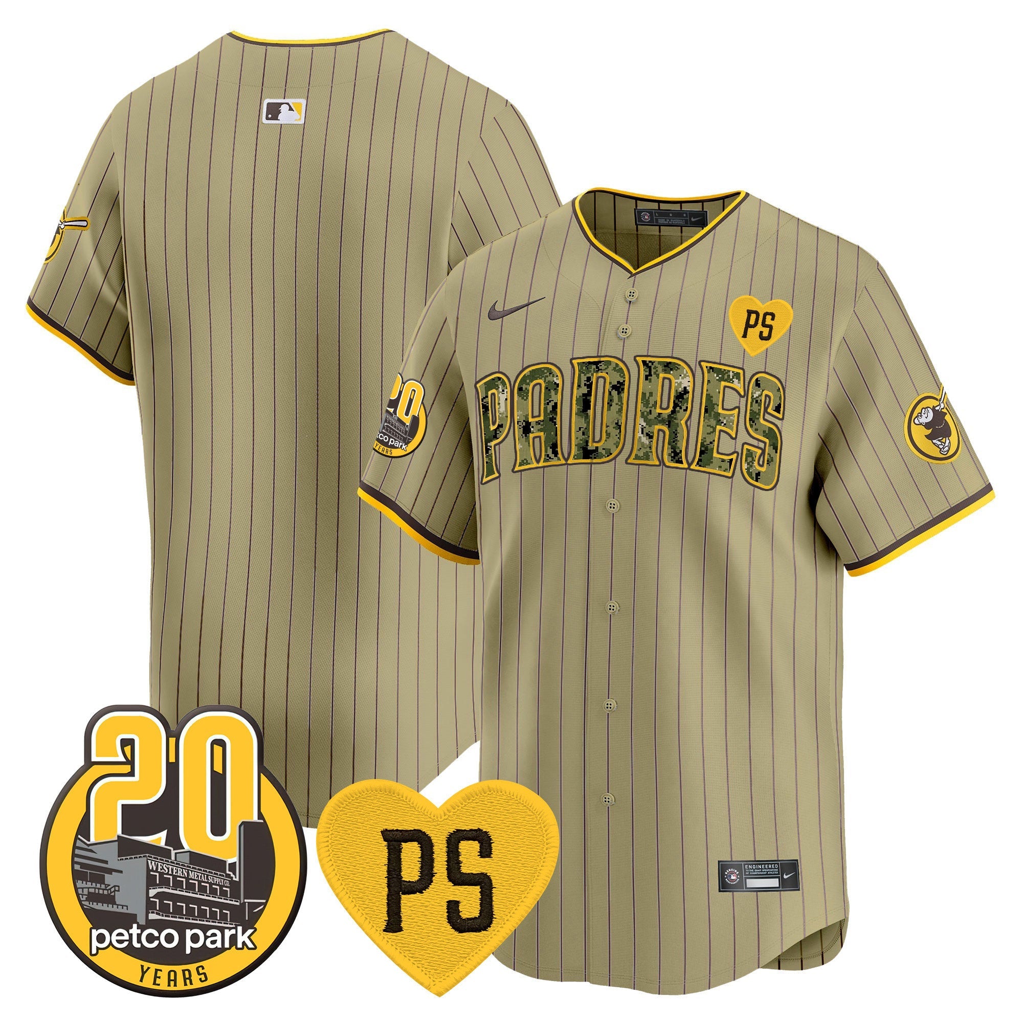 Men’s “For Peter” & Petco Park 20th Patch USMC Vapor Premier Limited Jersey V2