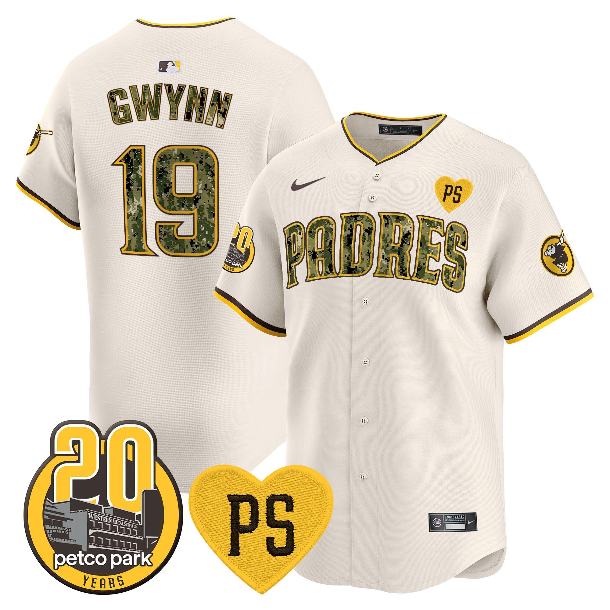 Men’s “For Peter” & Petco Park 20th Patch USMC Vapor Premier Limited Jersey V2