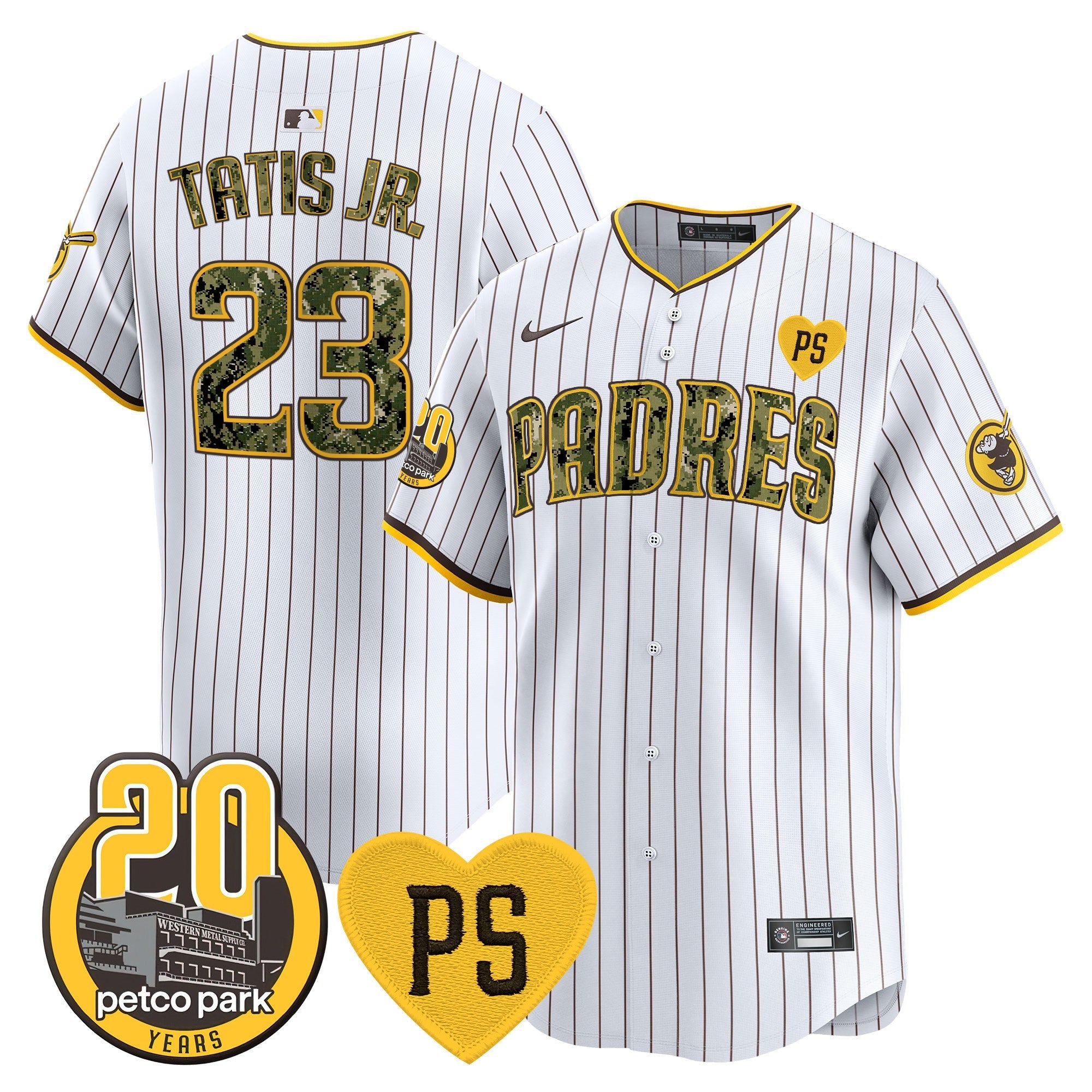 Men’s “For Peter” & Petco Park 20th Patch USMC Vapor Premier Limited Jersey V2