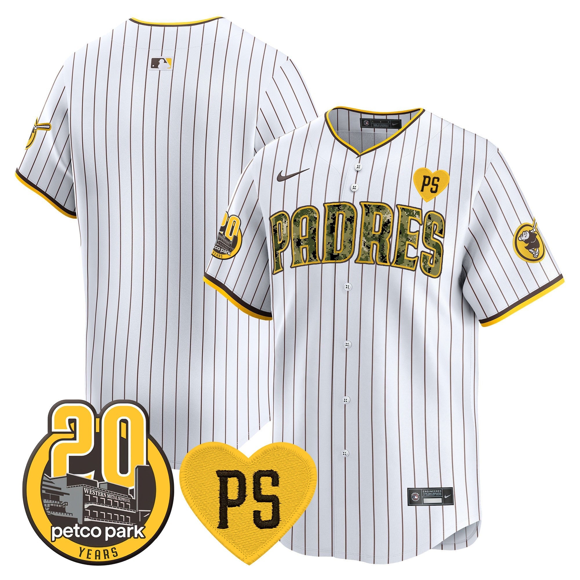 Men’s “For Peter” & Petco Park 20th Patch USMC Vapor Premier Limited Jersey V2