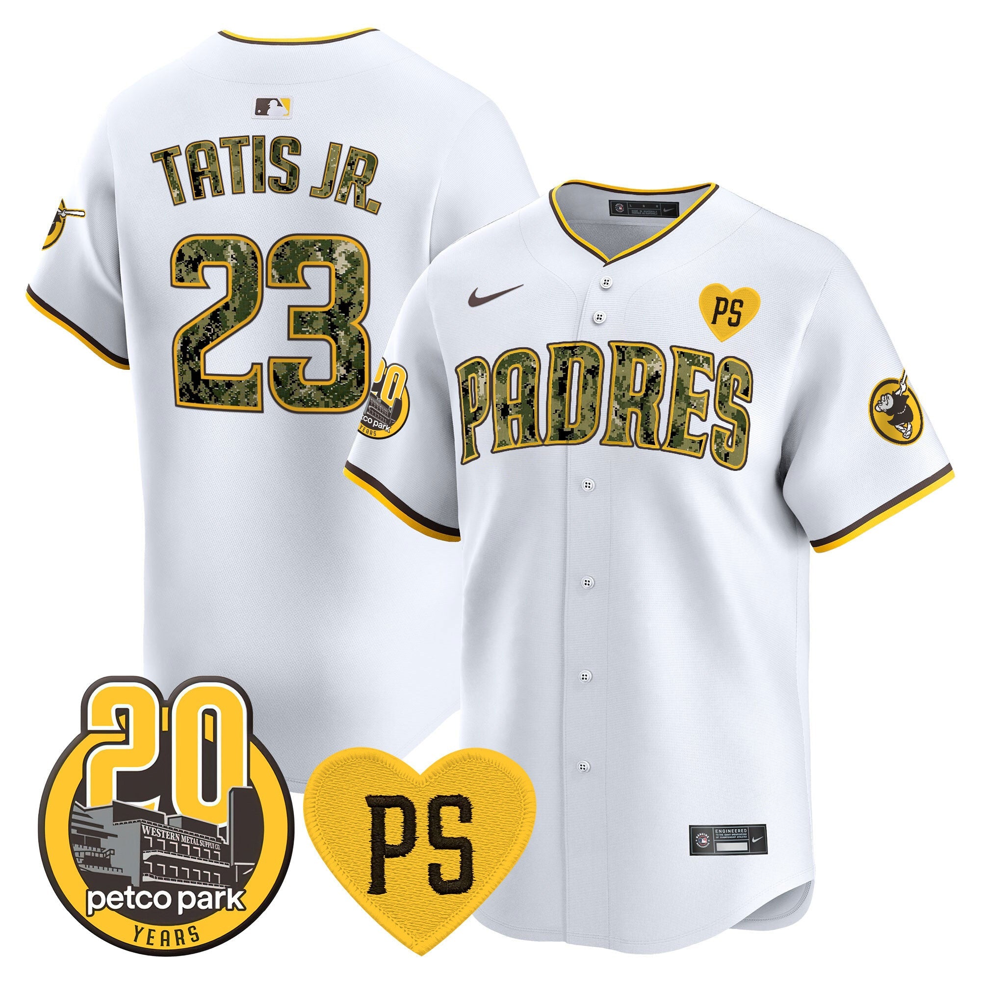 Men’s “For Peter” & Petco Park 20th Patch USMC Vapor Premier Limited Jersey V2