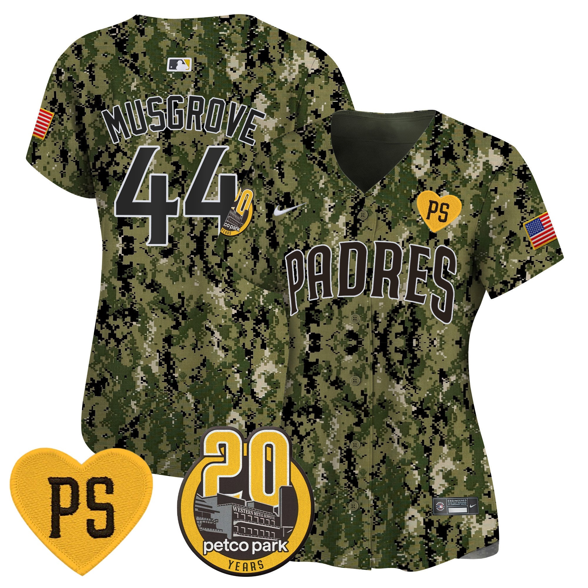 Women’s “For Peter” & Petco Park 20th Patch USMC Vapor Premier Limited Jersey
