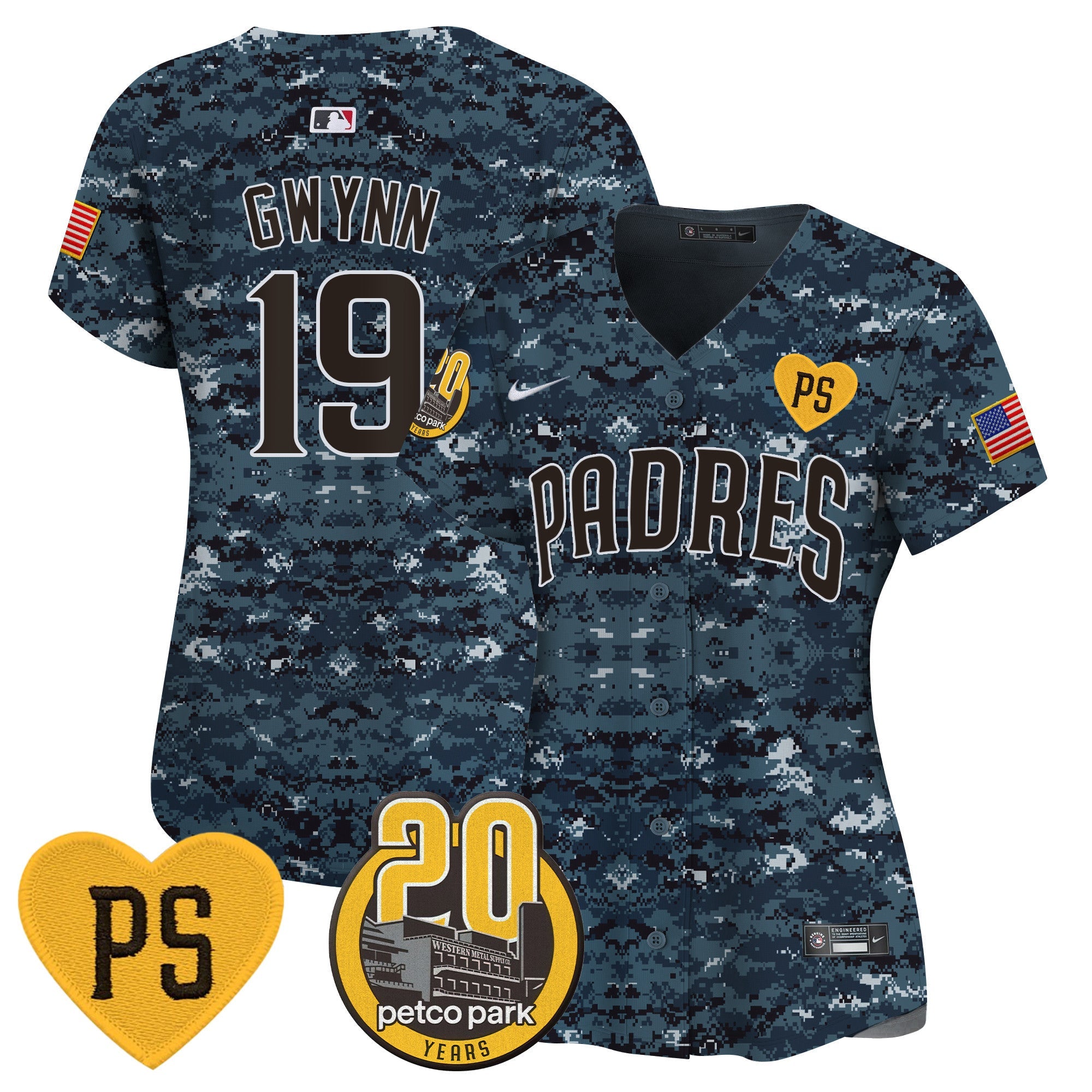Women’s “For Peter” & Petco Park 20th Patch USMC Vapor Premier Limited Jersey
