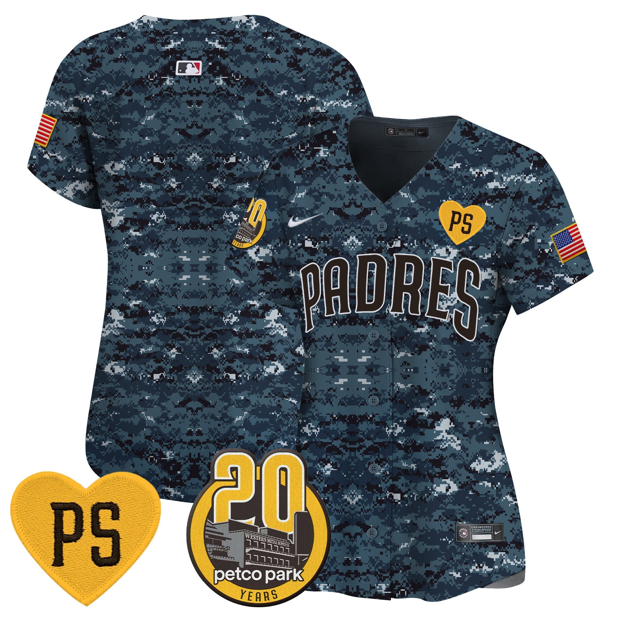 Women’s “For Peter” & Petco Park 20th Patch USMC Vapor Premier Limited Jersey