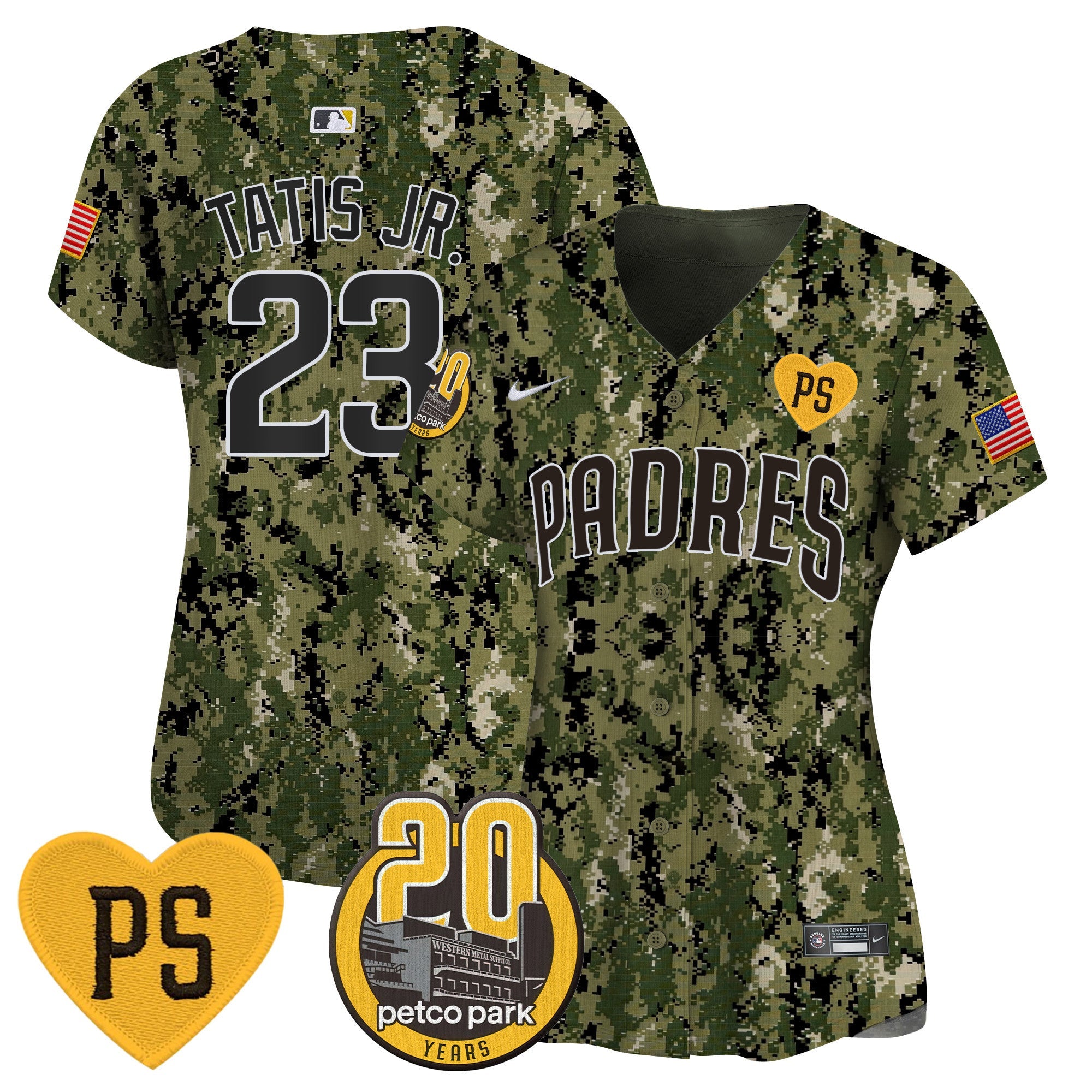Women’s “For Peter” & Petco Park 20th Patch USMC Vapor Premier Limited Jersey