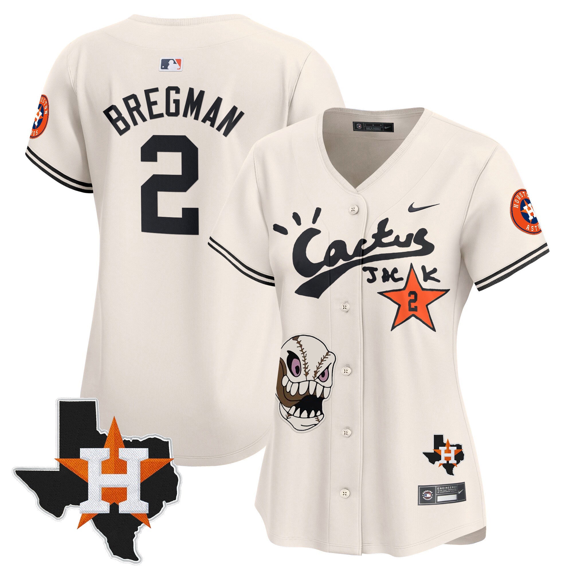 Women’s Houston Cactus Jack Patch Vapor Premier Limited Jersey