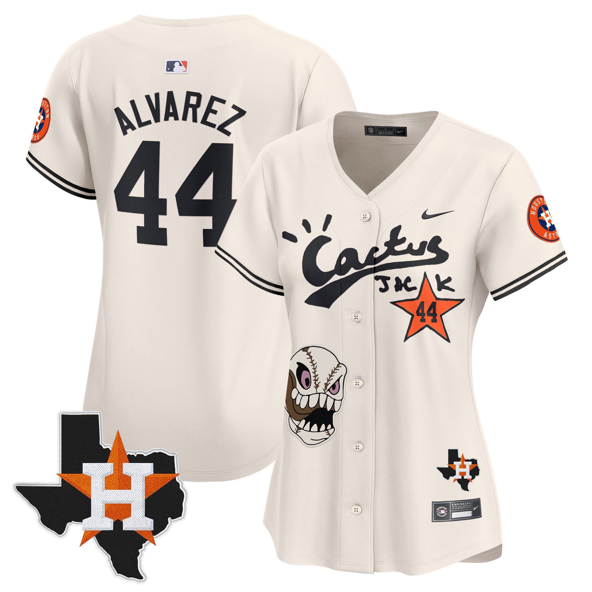 Women’s Houston Cactus Jack Patch Vapor Premier Limited Jersey