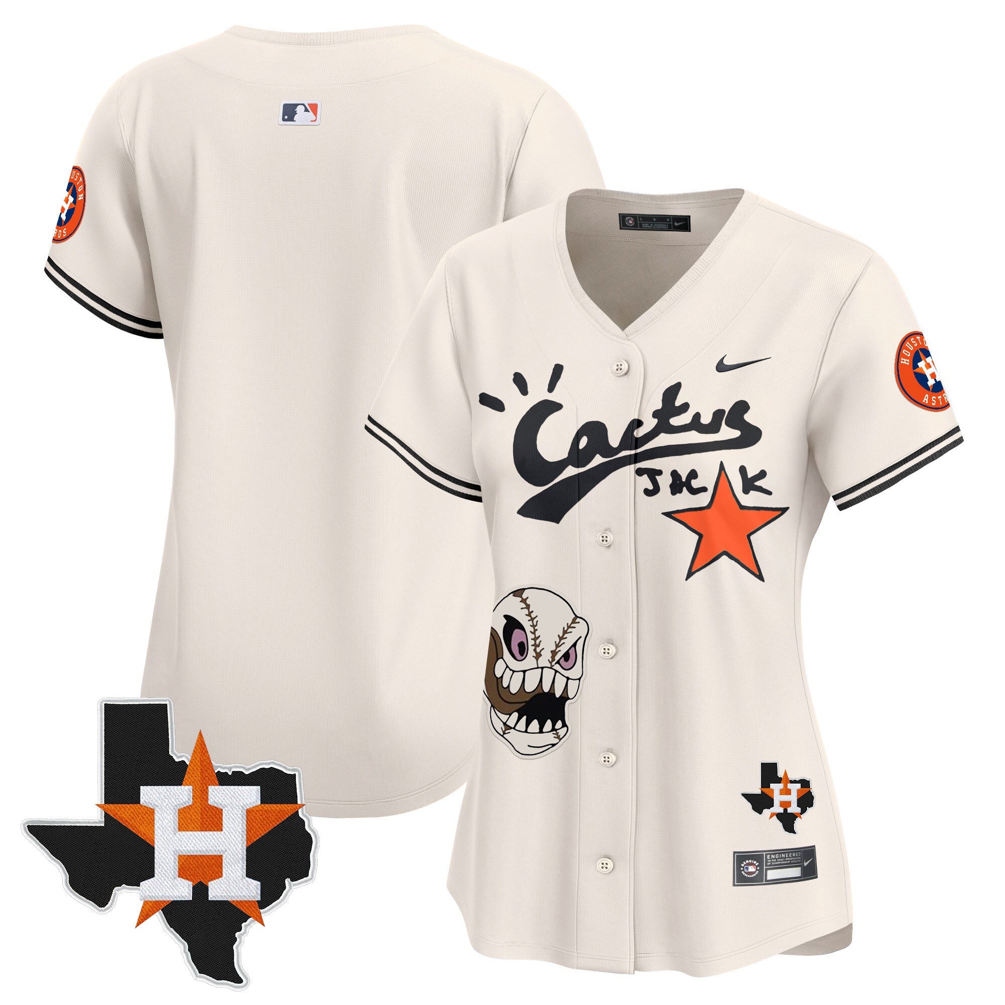 Women’s Houston Cactus Jack Patch Vapor Premier Limited Jersey