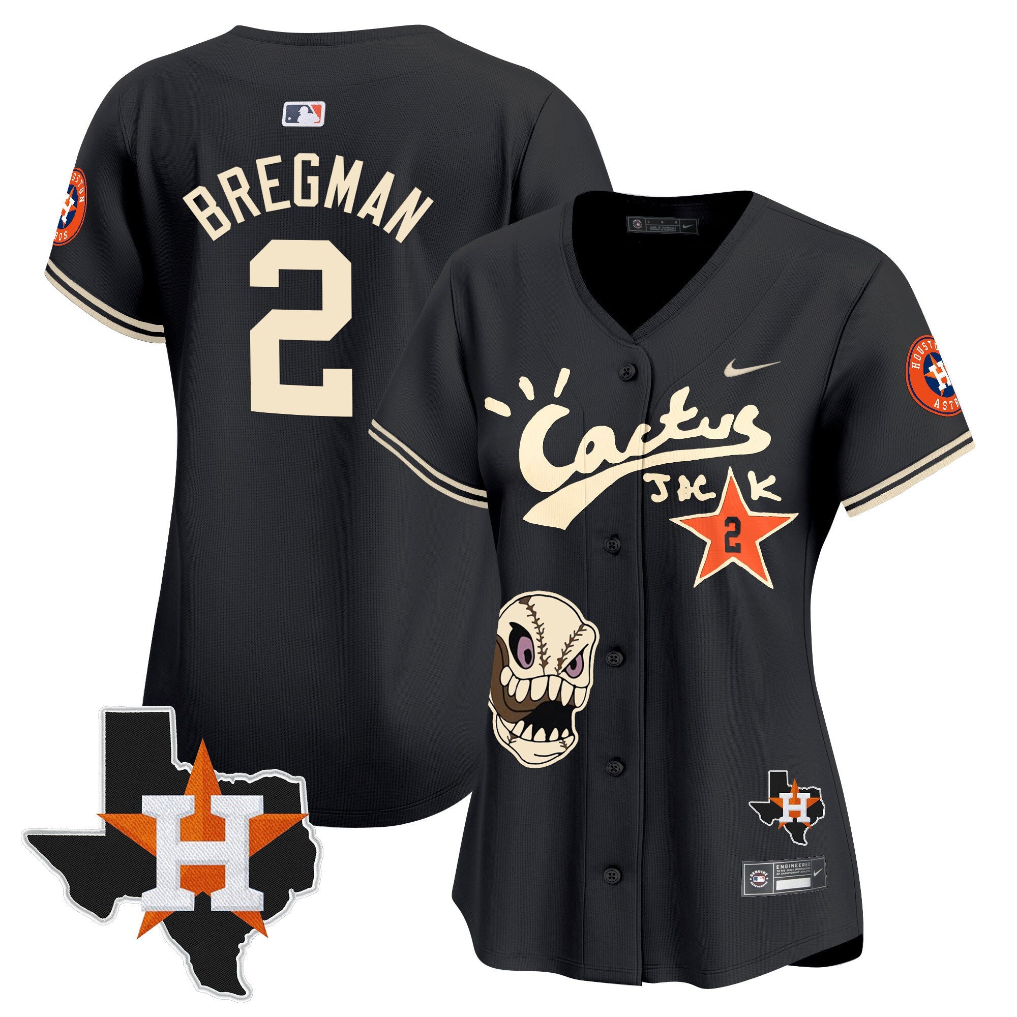 Women’s Houston Cactus Jack Patch Vapor Premier Limited Jersey