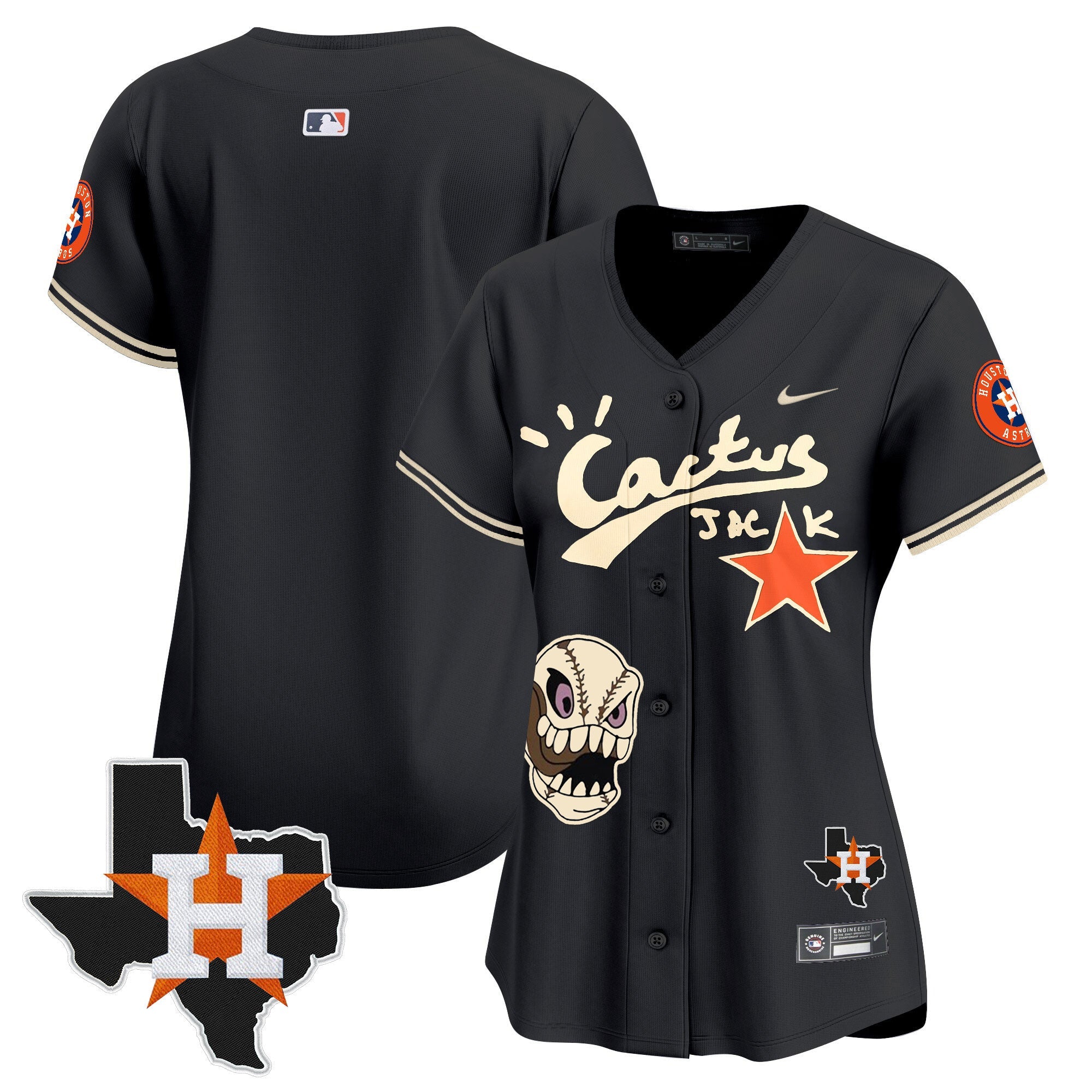 Women’s Houston Cactus Jack Patch Vapor Premier Limited Jersey