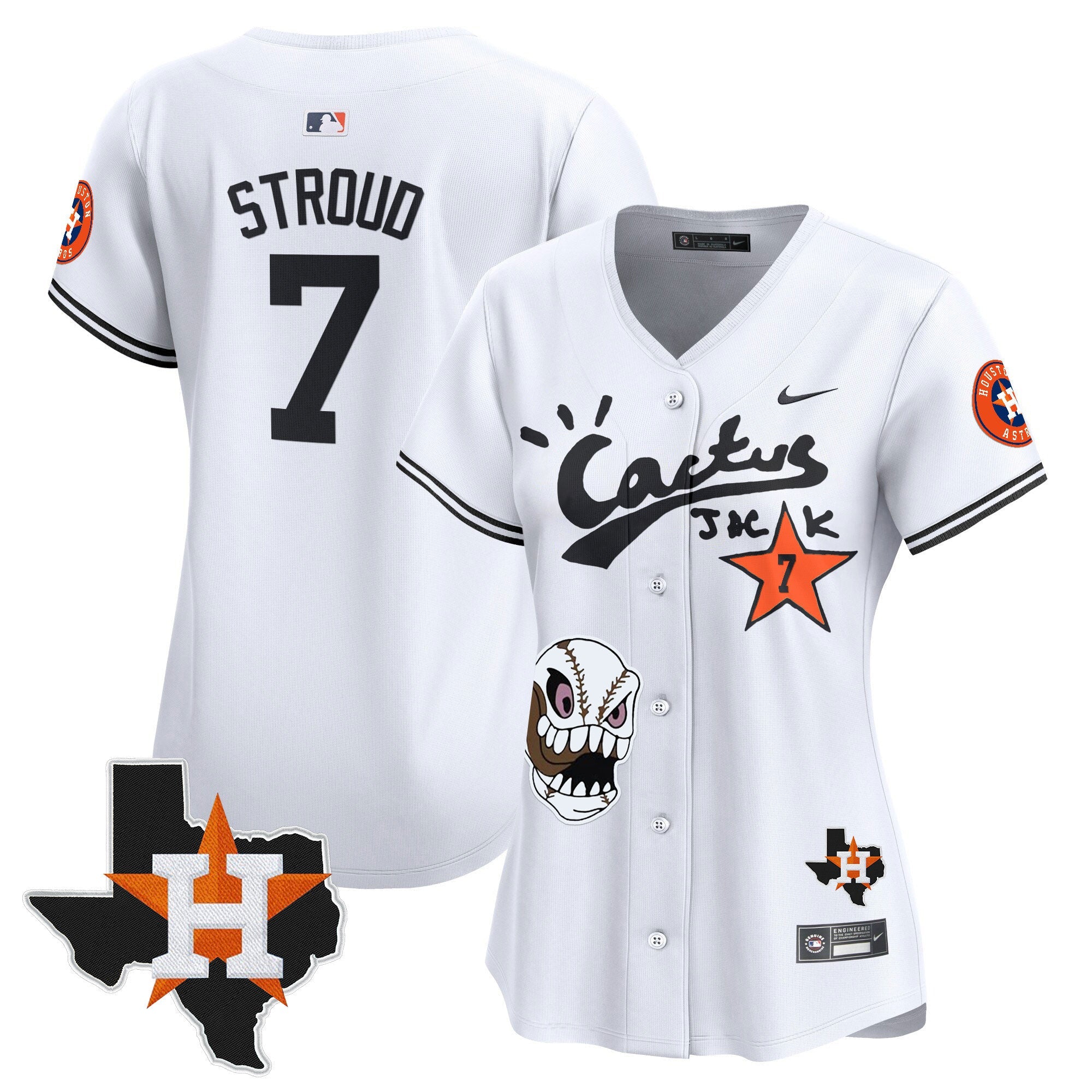 Women’s Houston Cactus Jack Patch Vapor Premier Limited Jersey