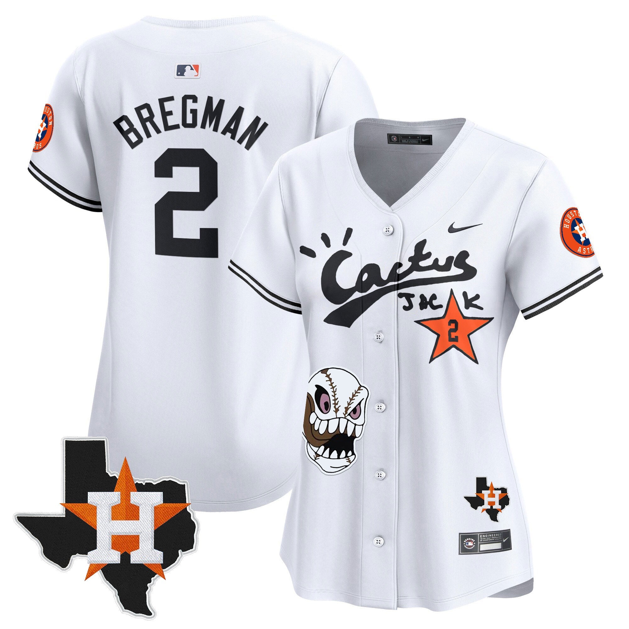 Women’s Houston Cactus Jack Patch Vapor Premier Limited Jersey