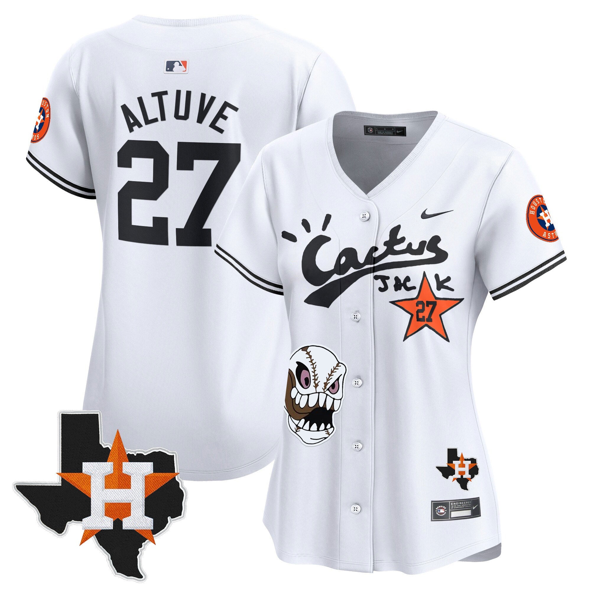 Women’s Houston Cactus Jack Patch Vapor Premier Limited Jersey