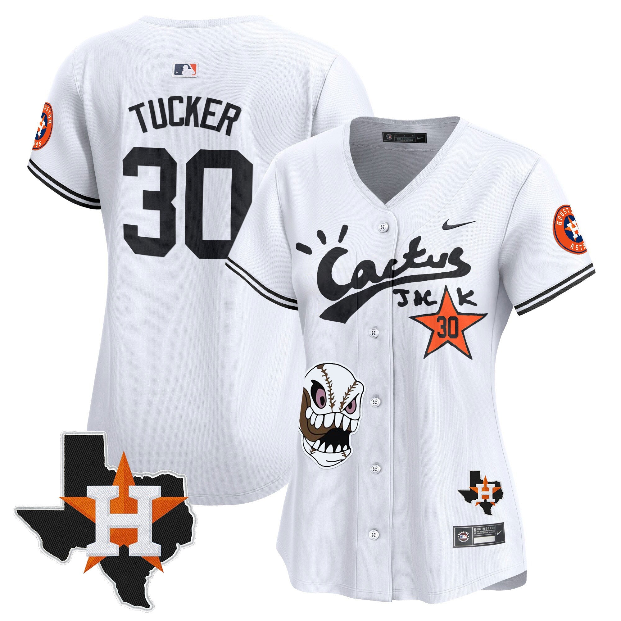 Women’s Houston Cactus Jack Patch Vapor Premier Limited Jersey