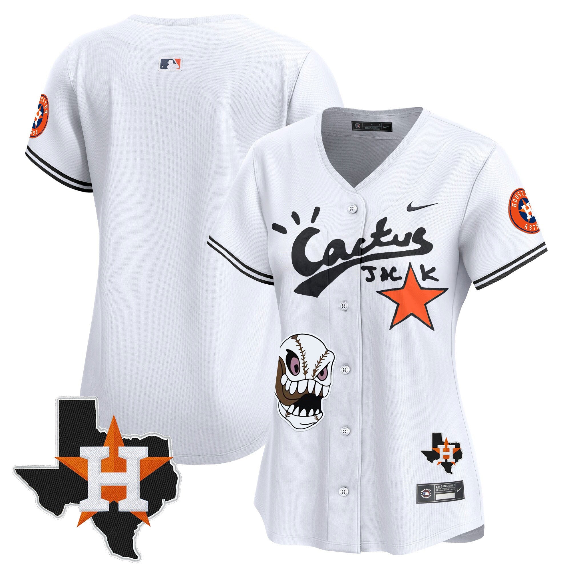 Women’s Houston Cactus Jack Patch Vapor Premier Limited Jersey