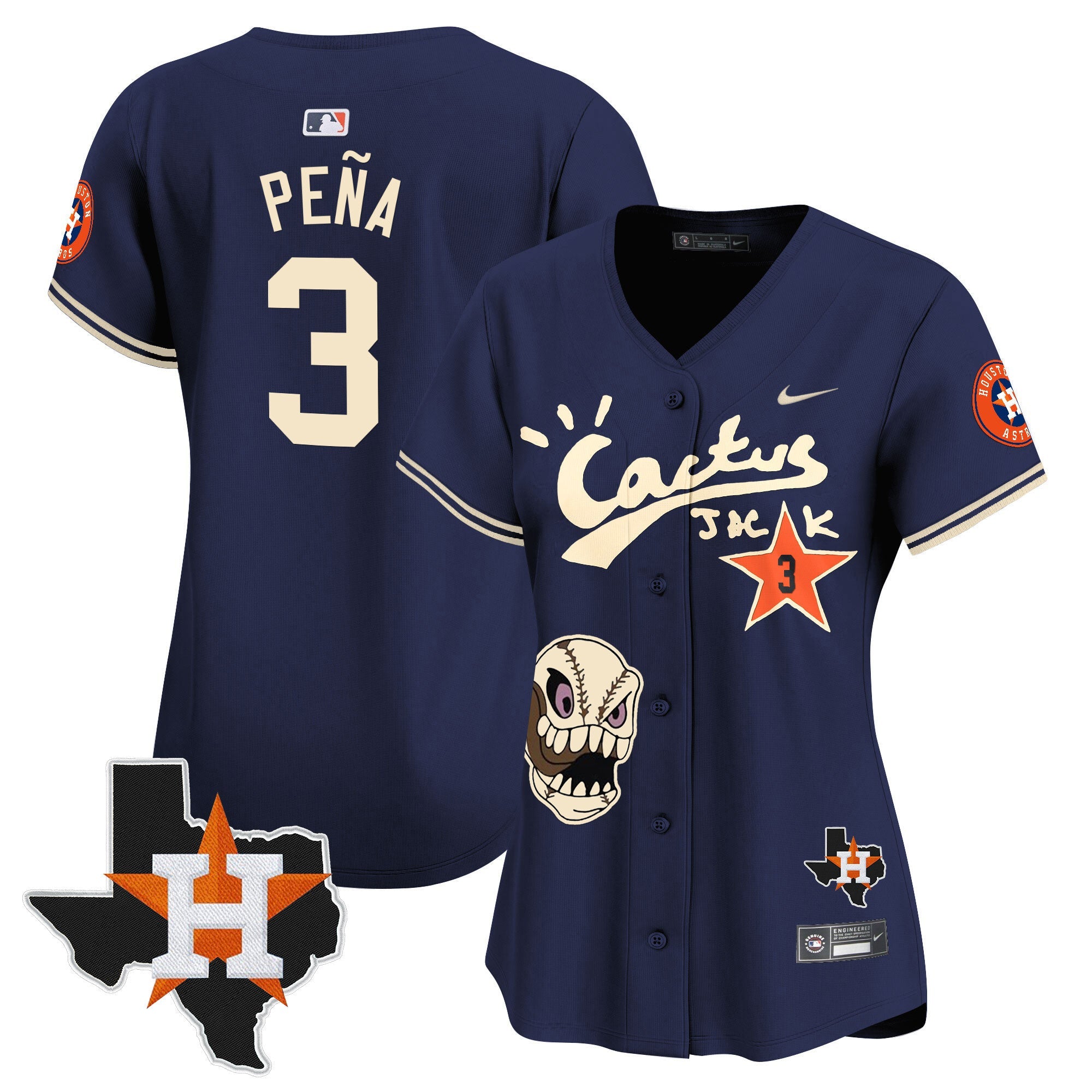 Women’s Houston Cactus Jack Patch Vapor Premier Limited Jersey
