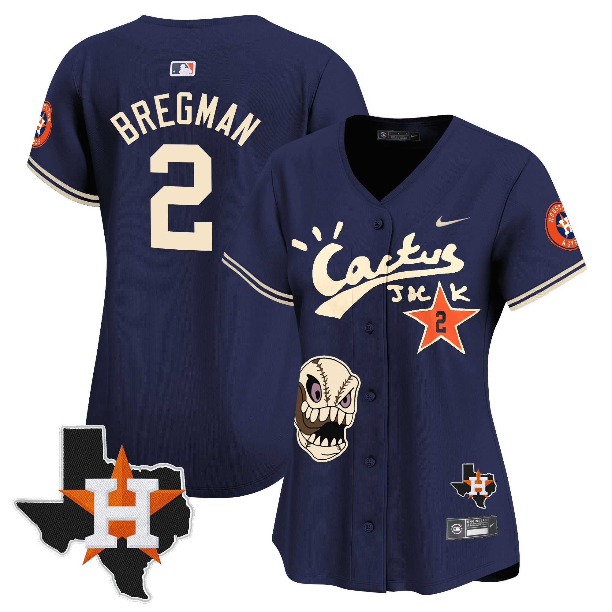 Women’s Houston Cactus Jack Patch Vapor Premier Limited Jersey