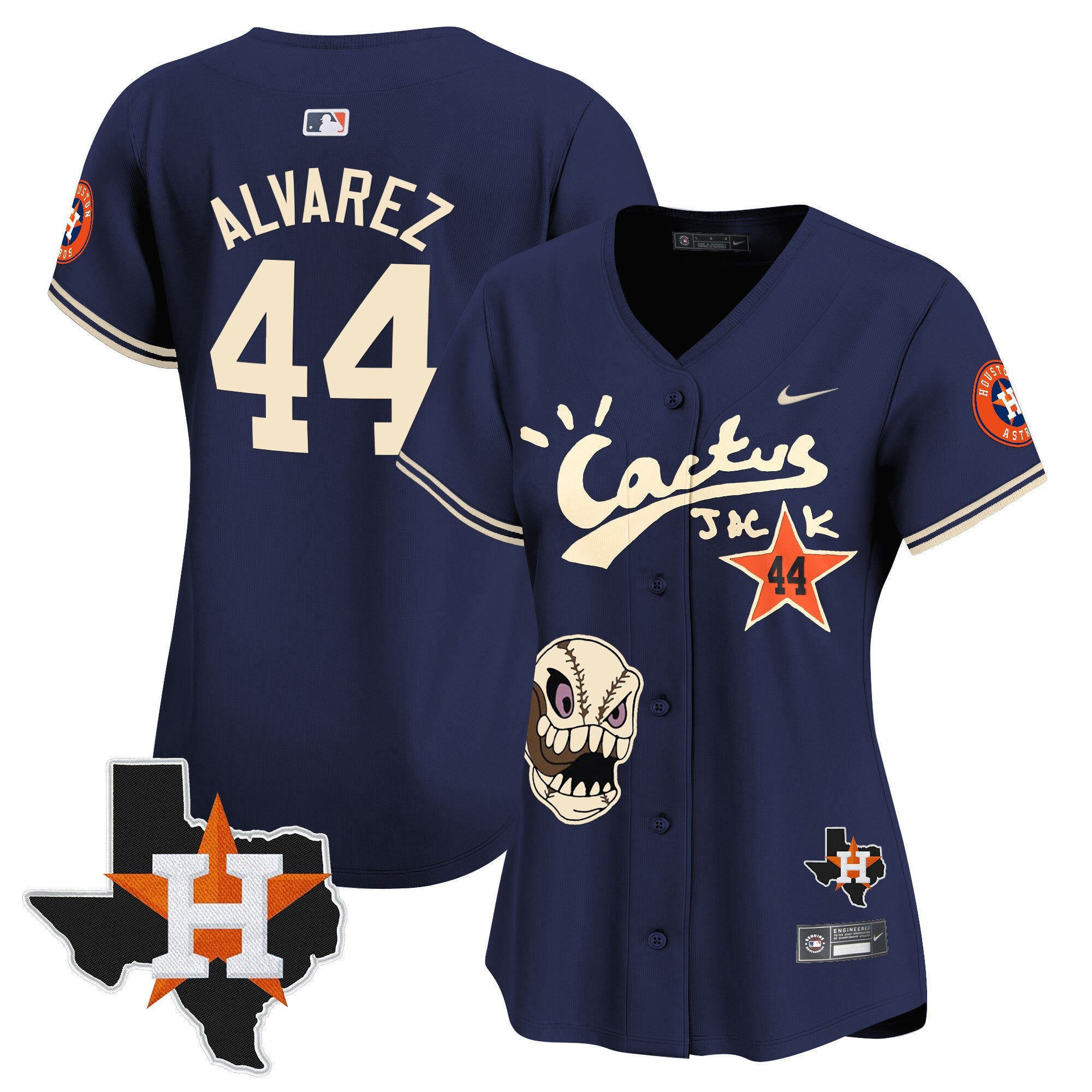 Women’s Houston Cactus Jack Patch Vapor Premier Limited Jersey