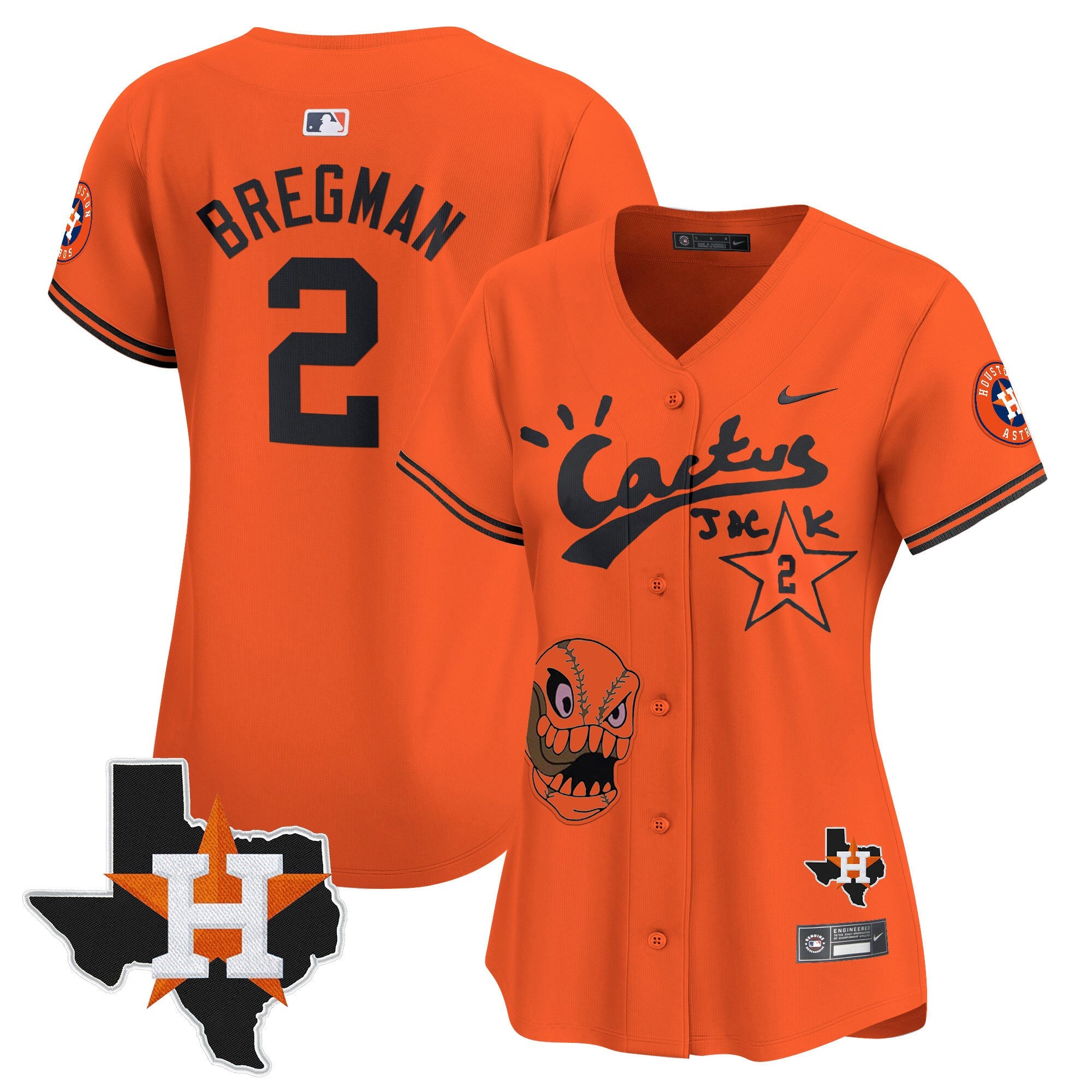Women’s Houston Cactus Jack Patch Vapor Premier Limited Jersey