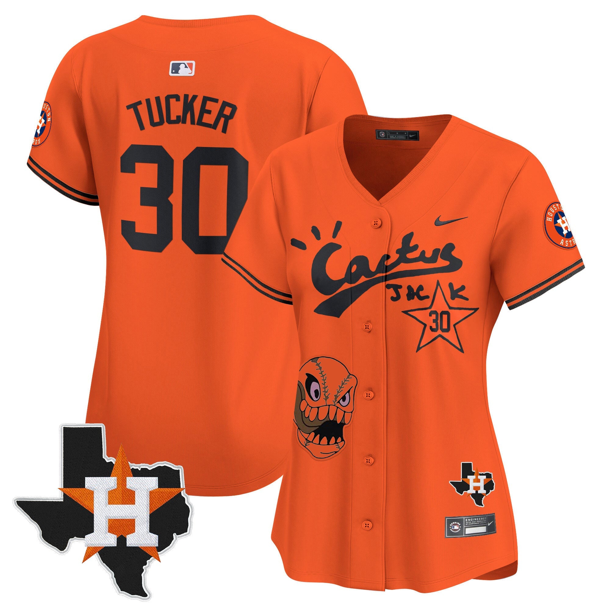 Women’s Houston Cactus Jack Patch Vapor Premier Limited Jersey