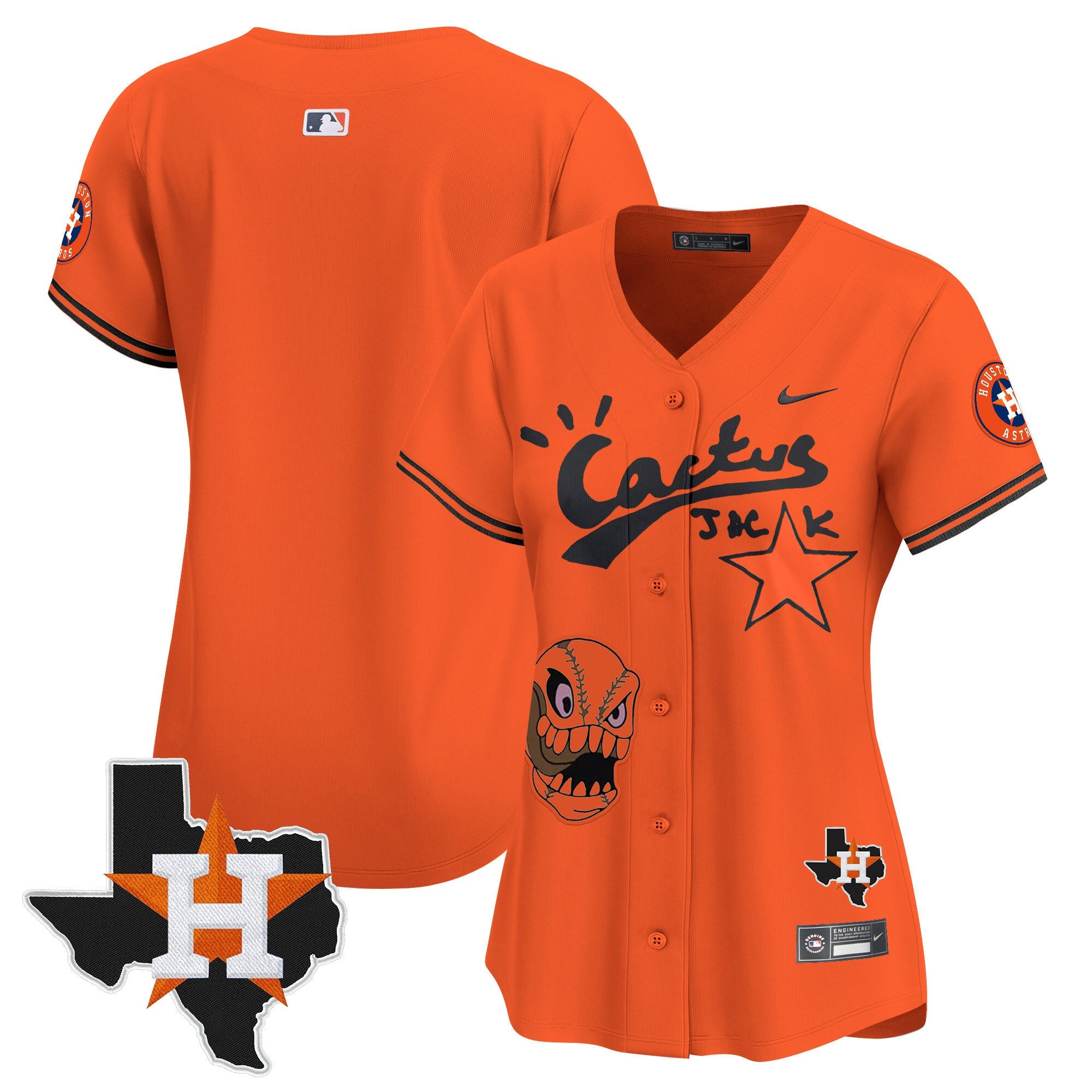 Women’s Houston Cactus Jack Patch Vapor Premier Limited Jersey