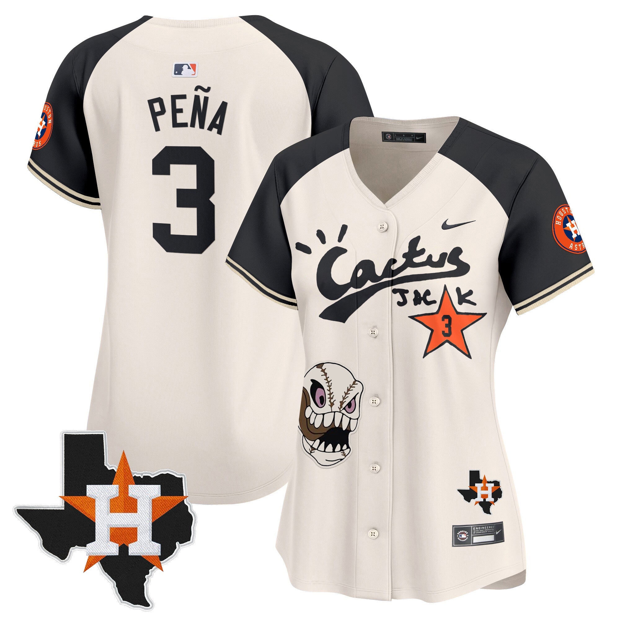Women’s Houston Cactus Jack Patch Vapor Premier Limited Jersey