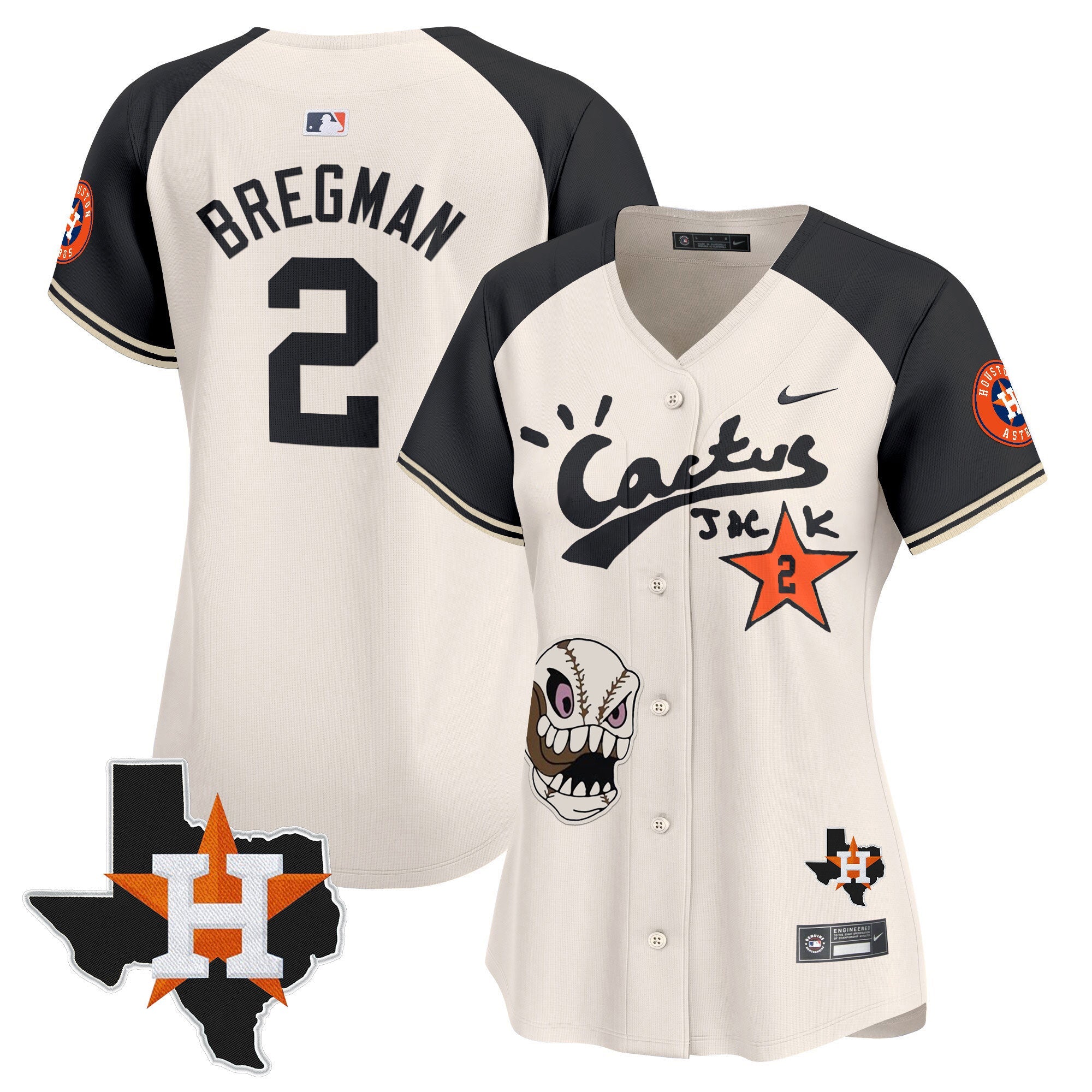 Women’s Houston Cactus Jack Patch Vapor Premier Limited Jersey
