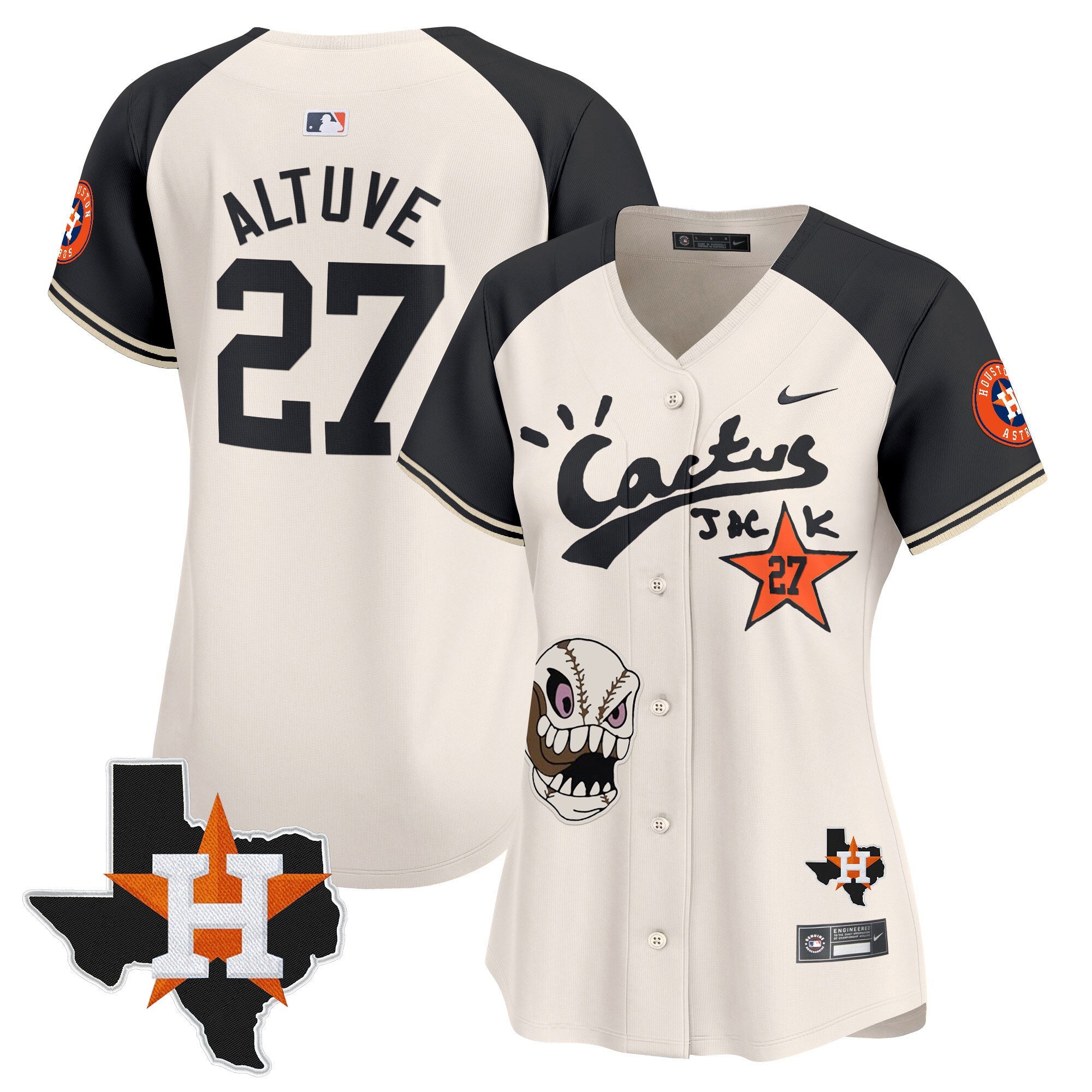 Women’s Houston Cactus Jack Patch Vapor Premier Limited Jersey