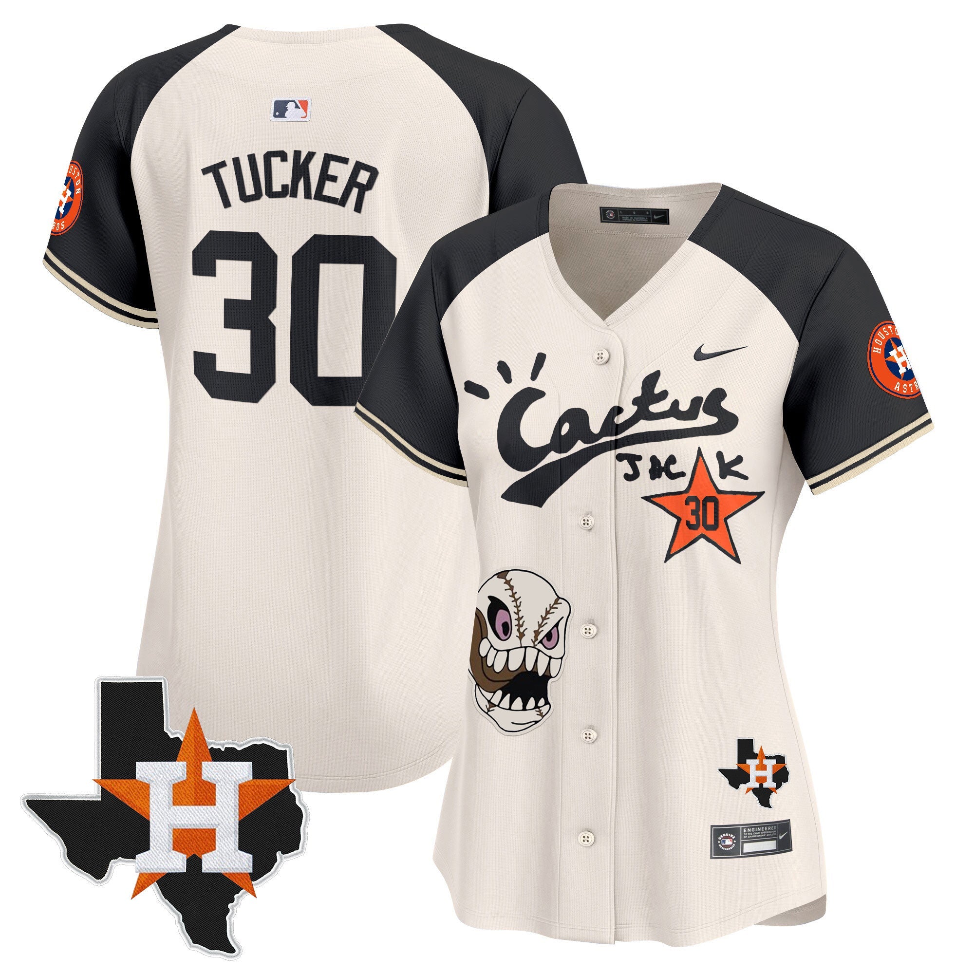 Women’s Houston Cactus Jack Patch Vapor Premier Limited Jersey