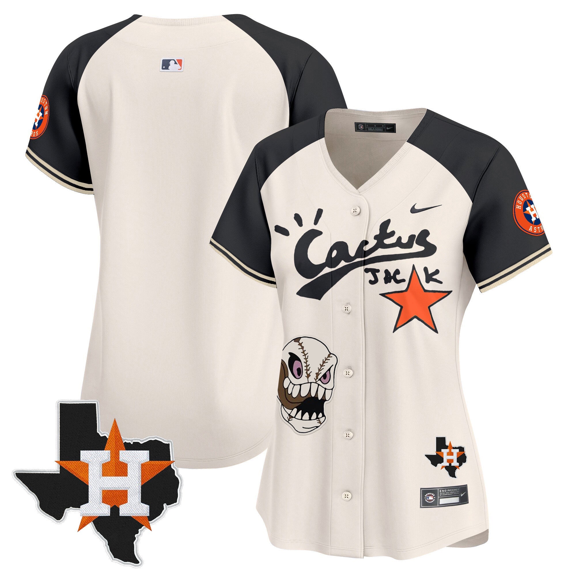 Women’s Houston Cactus Jack Patch Vapor Premier Limited Jersey