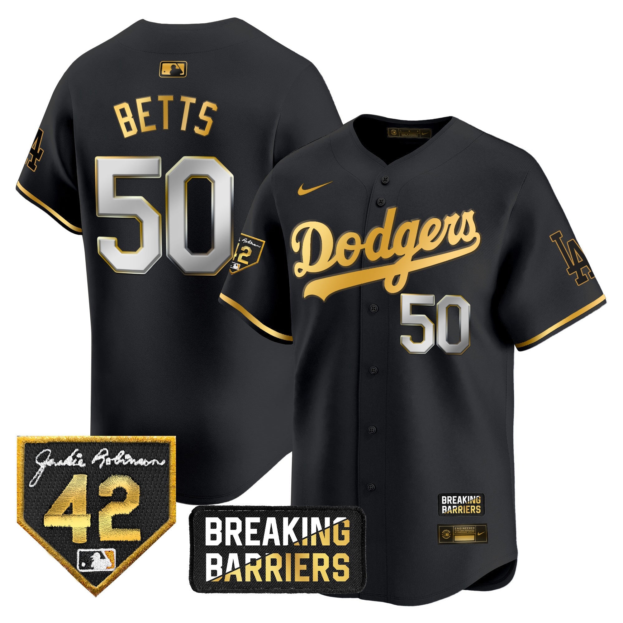 Men’s Jackie Robinson Breaking Barriers Patch Vapor Premier Limited Jersey