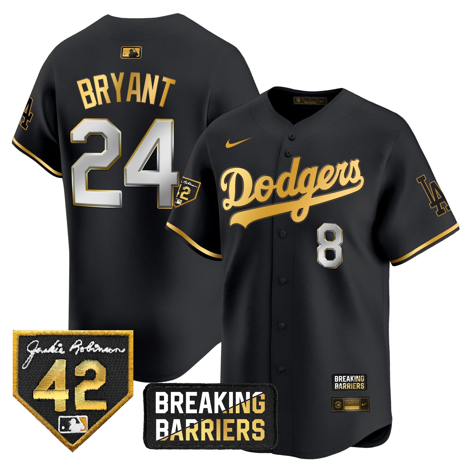 Men’s Jackie Robinson Breaking Barriers Patch Vapor Premier Limited Jersey