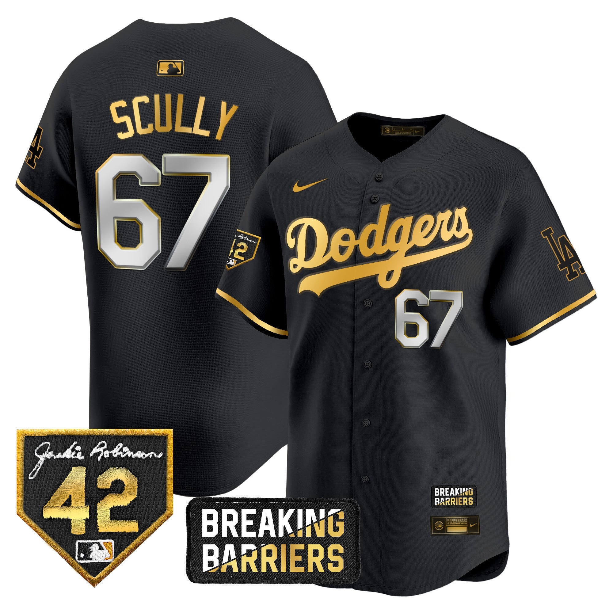 Men’s Jackie Robinson Breaking Barriers Patch Vapor Premier Limited Jersey