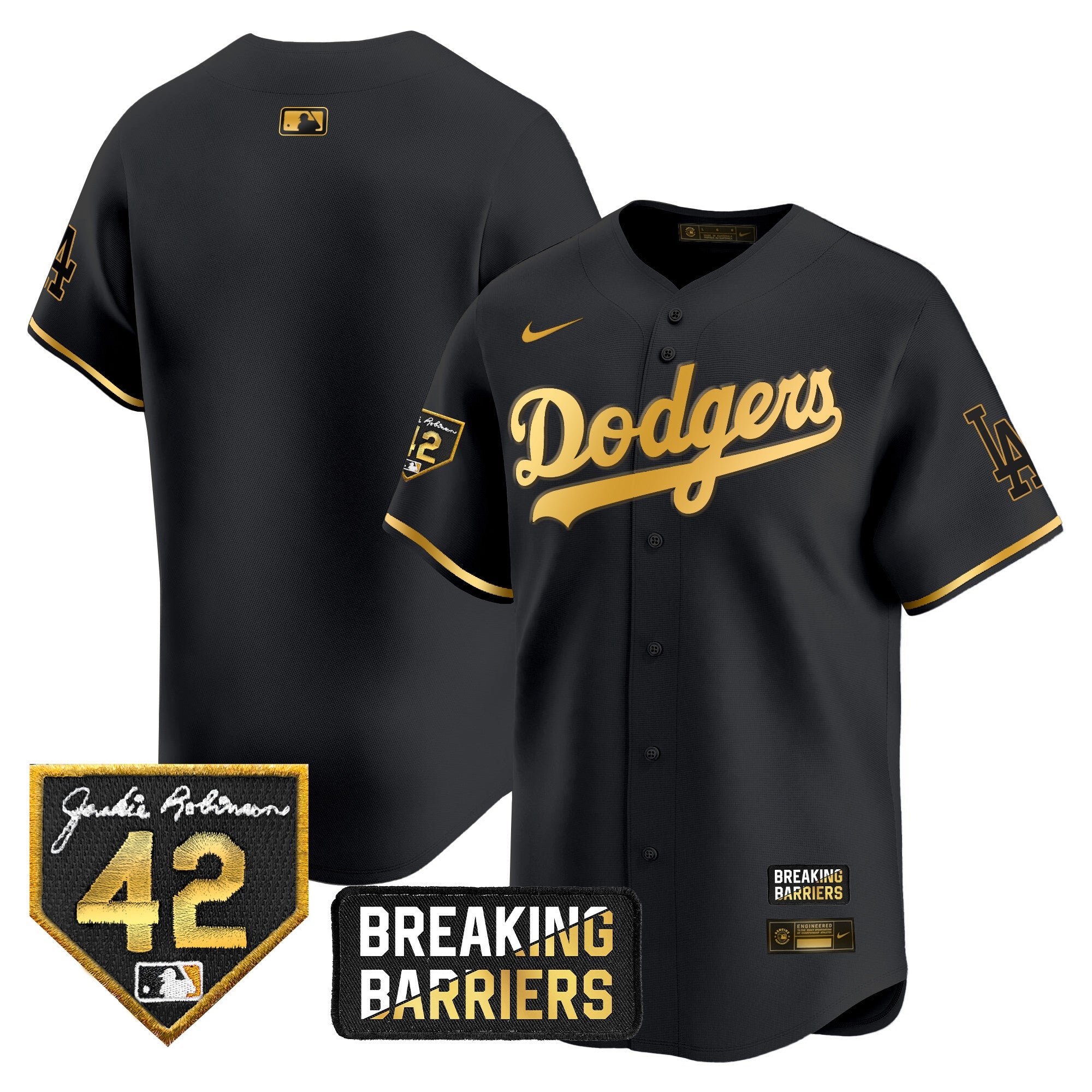 Men’s Jackie Robinson Breaking Barriers Patch Vapor Premier Limited Jersey