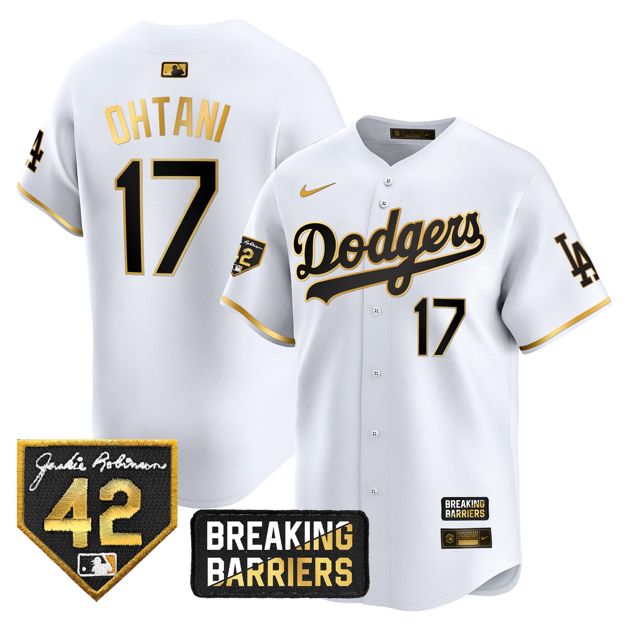 Men’s Jackie Robinson Breaking Barriers Patch Vapor Premier Limited Jersey