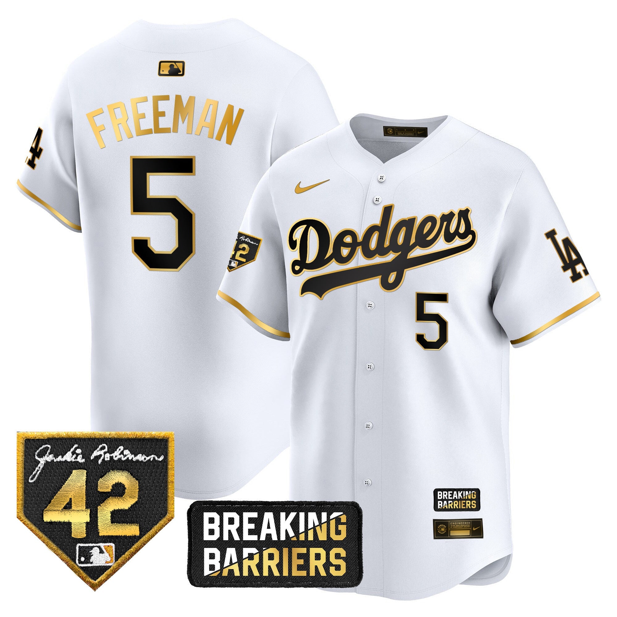 Men’s Jackie Robinson Breaking Barriers Patch Vapor Premier Limited Jersey