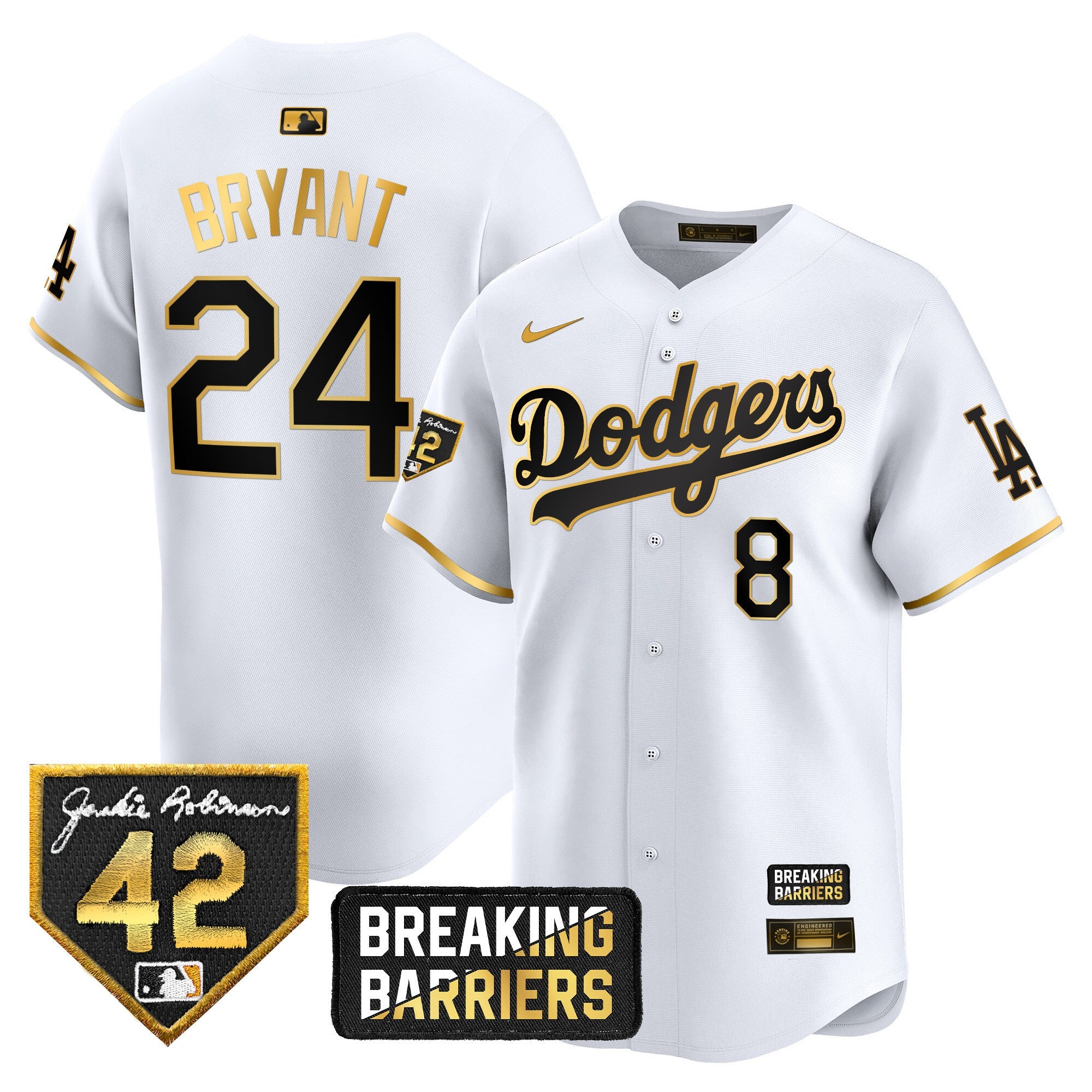 Men’s Jackie Robinson Breaking Barriers Patch Vapor Premier Limited Jersey