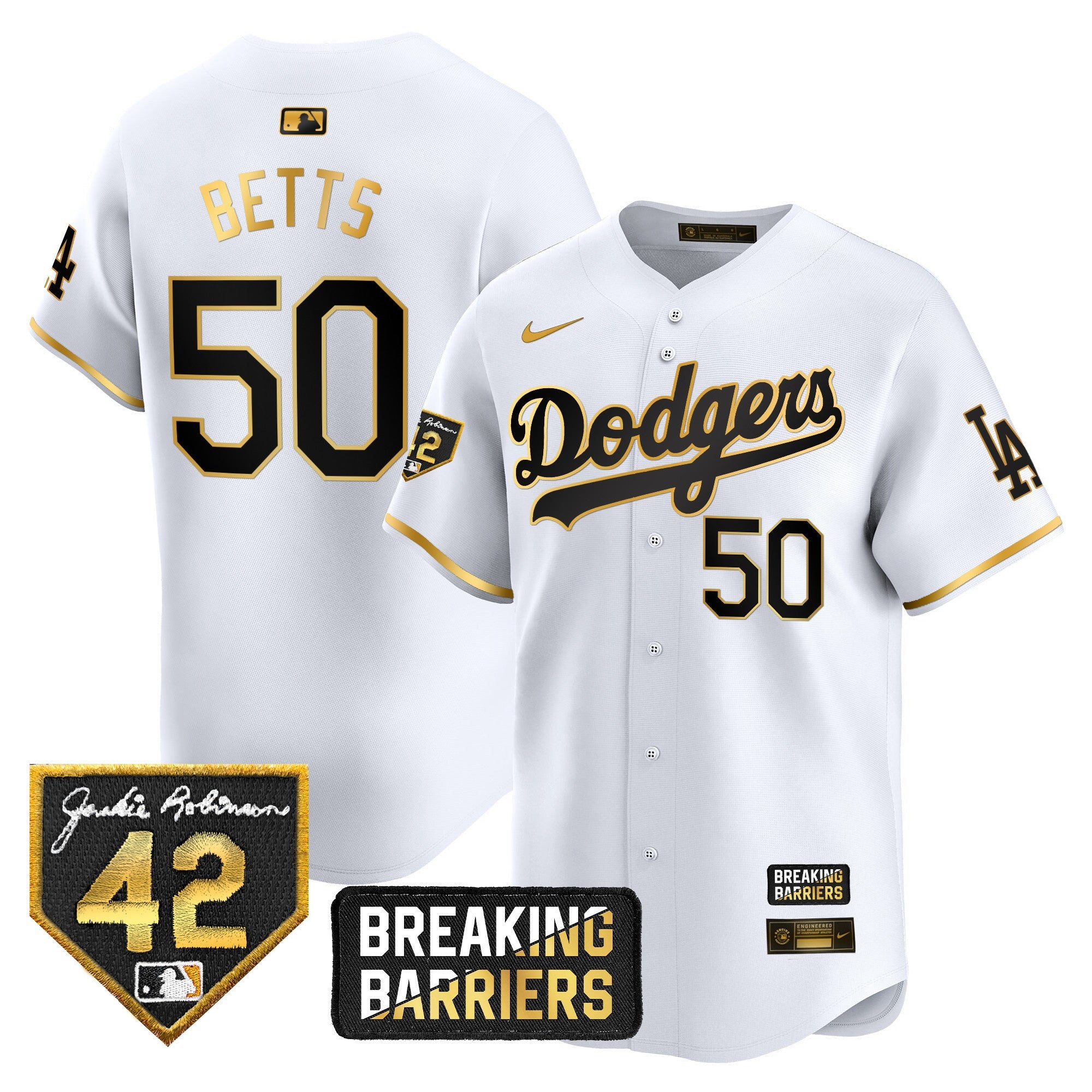 Men’s Jackie Robinson Breaking Barriers Patch Vapor Premier Limited Jersey