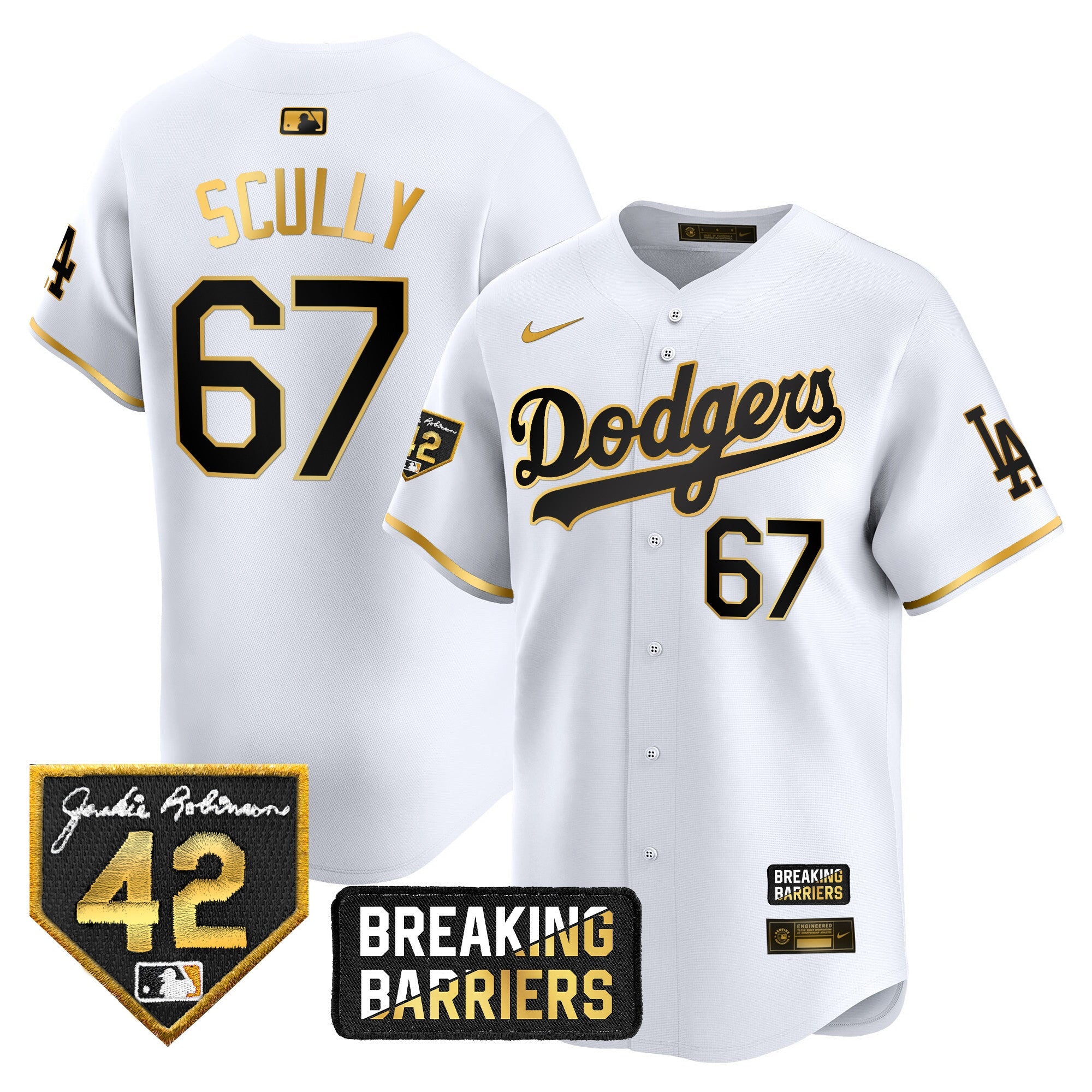 Men’s Jackie Robinson Breaking Barriers Patch Vapor Premier Limited Jersey