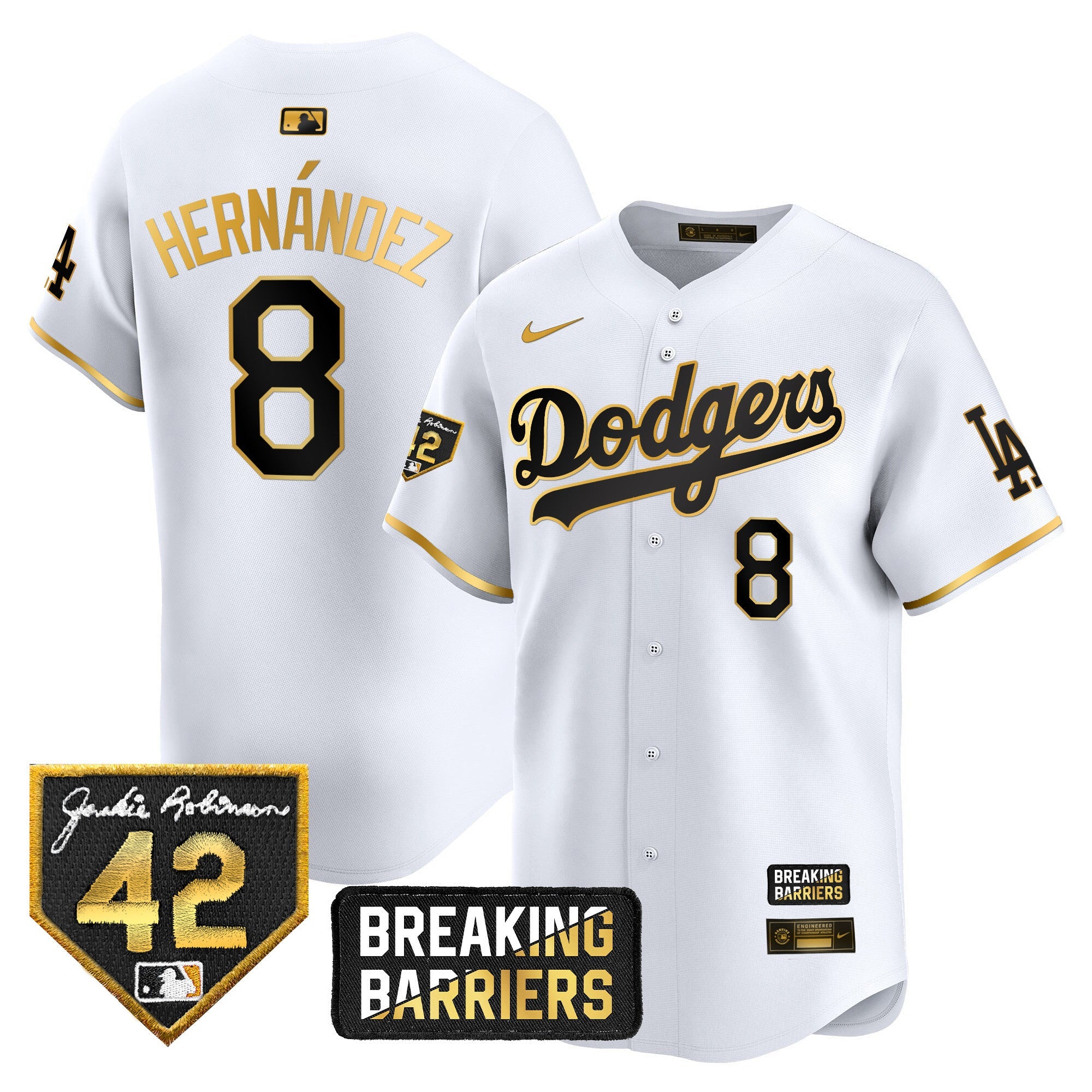 Men’s Jackie Robinson Breaking Barriers Patch Vapor Premier Limited Jersey
