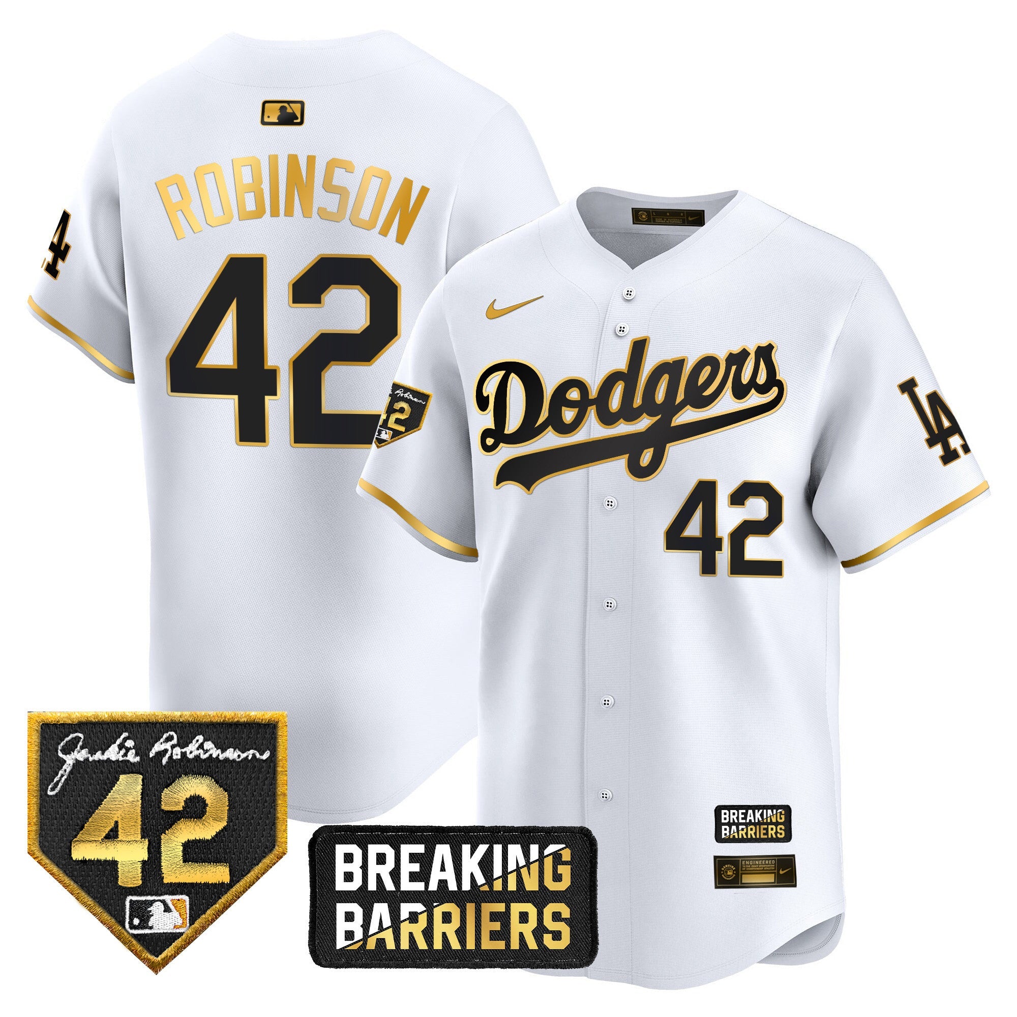 Men’s Jackie Robinson Breaking Barriers Patch Vapor Premier Limited Jersey