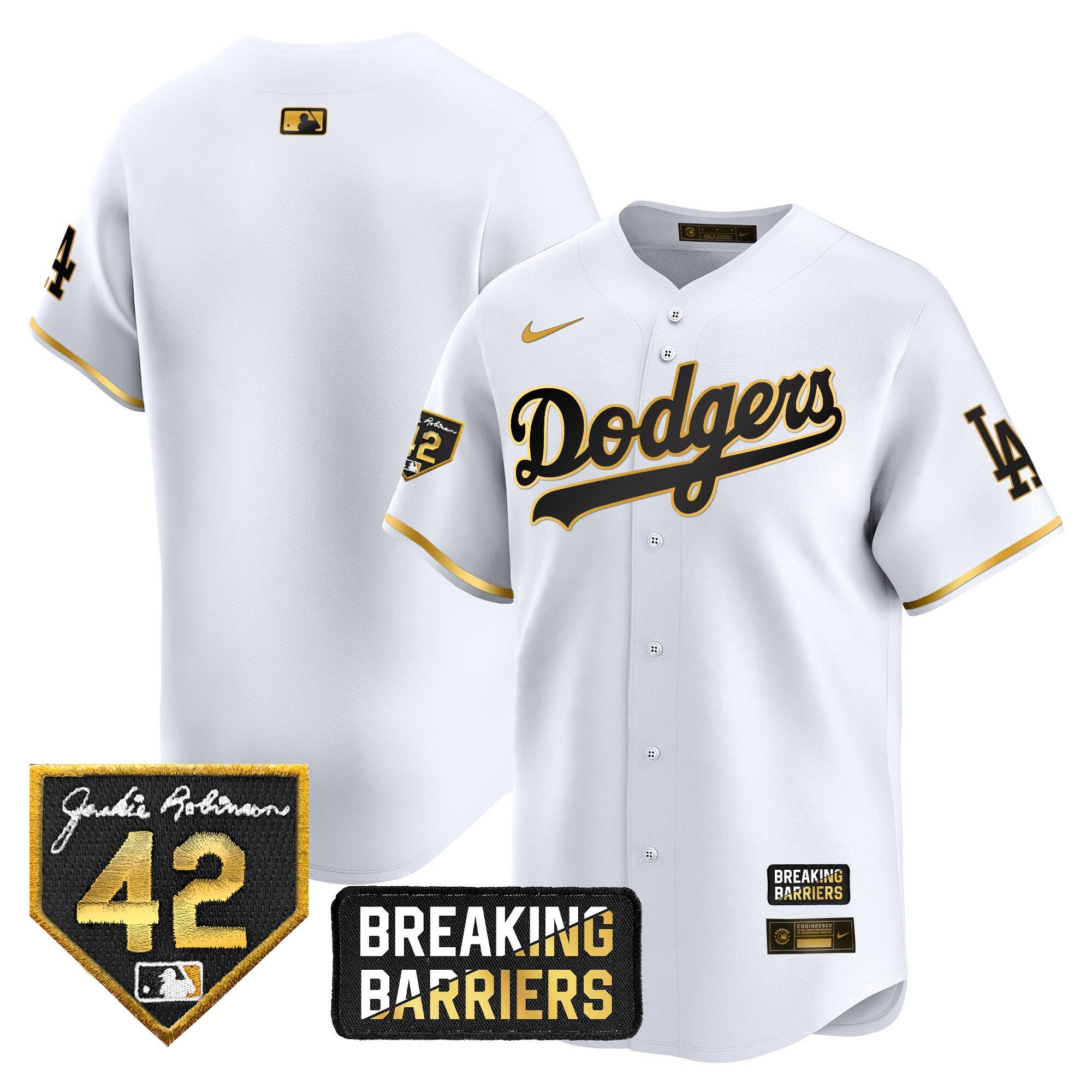 Men’s Jackie Robinson Breaking Barriers Patch Vapor Premier Limited Jersey