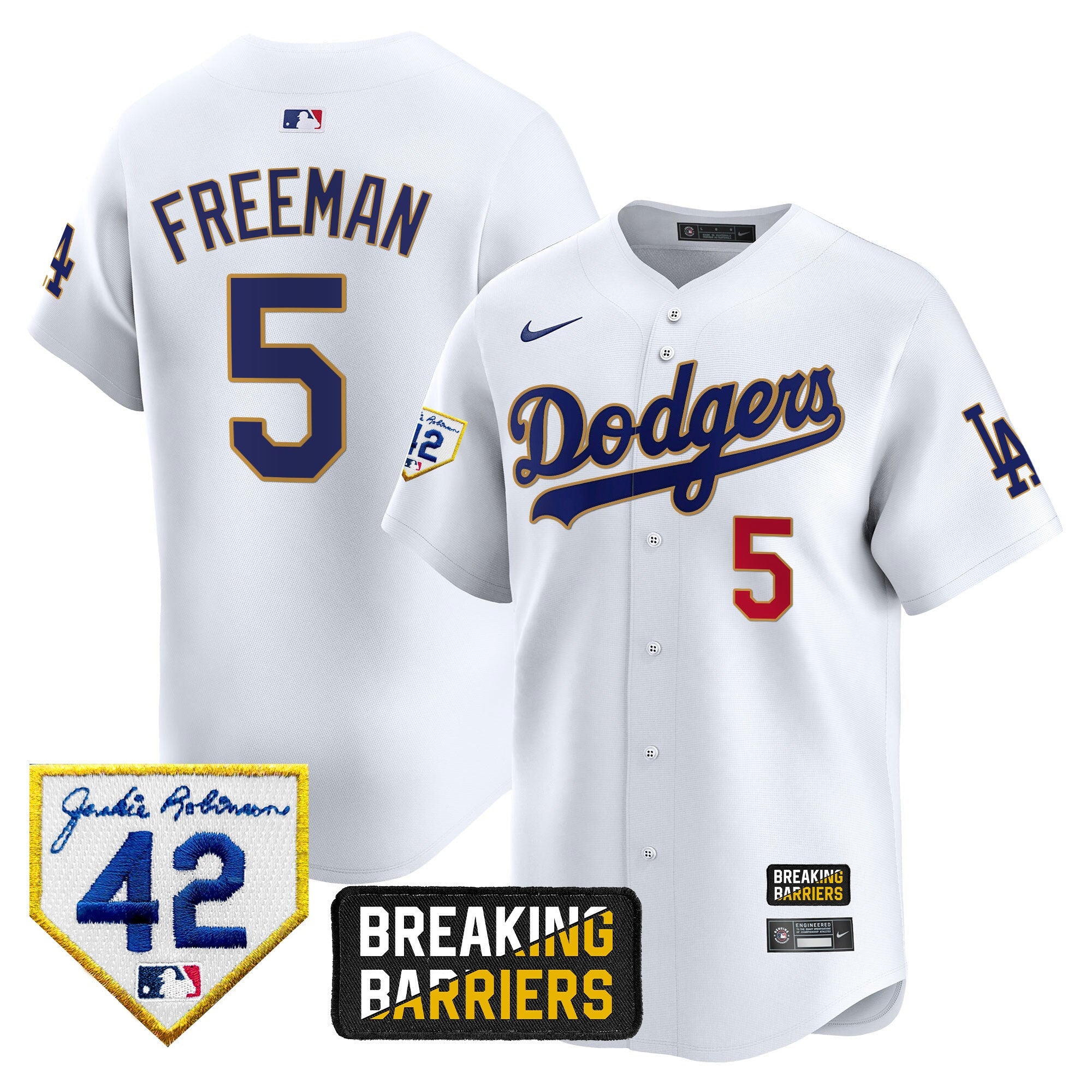 Men’s Jackie Robinson Breaking Barriers Patch Vapor Premier Limited Jersey