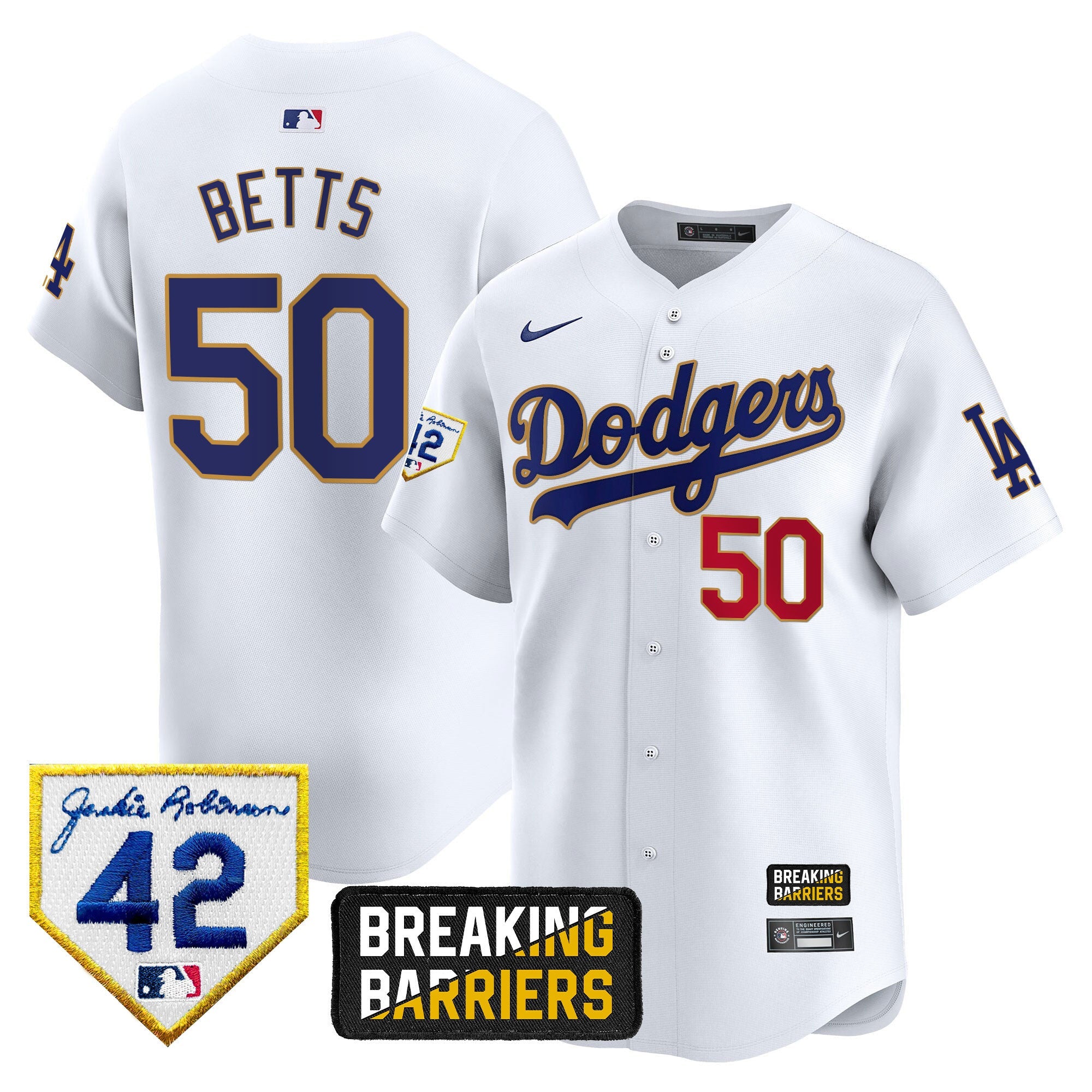Men’s Jackie Robinson Breaking Barriers Patch Vapor Premier Limited Jersey